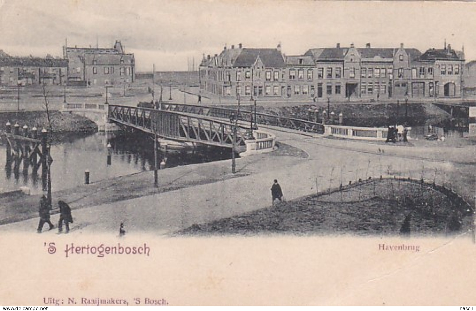 4822341's Hertogenbosch, Havenbrug Rond 1900. (rechtsonder Een Vouw) - 's-Hertogenbosch