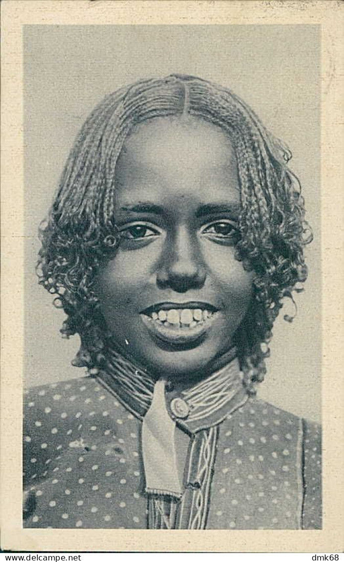 ERITREA - BILENA GIRL - EDIT CICERO -. MAILED 1936 / STAMP / FRANCOBOLLO - POSTA MILITARE 15 (12502) - Erythrée