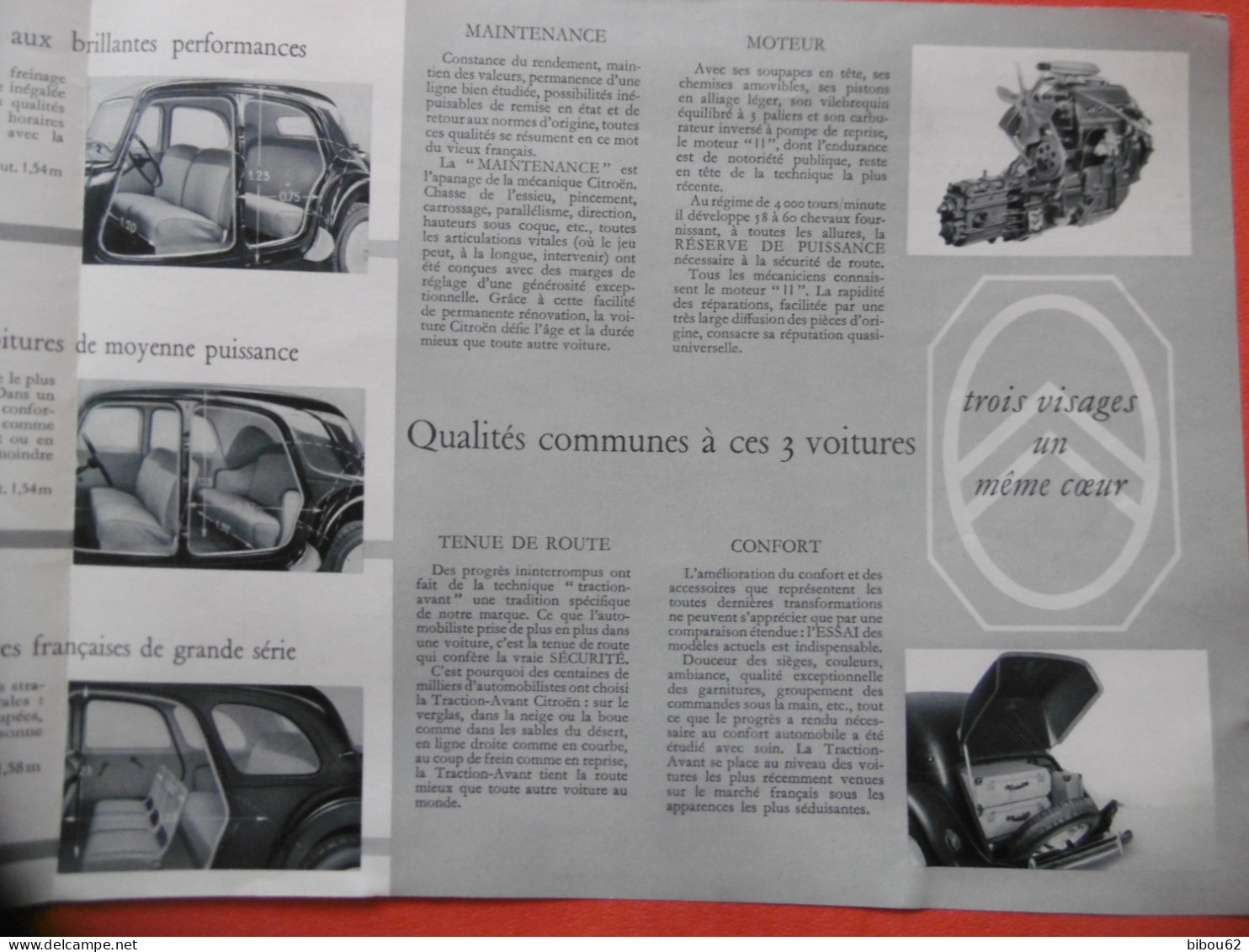Publicité CITROEN - Traction Avant 11 Cv - AC 5026 ( 1954 ) - Trasporti