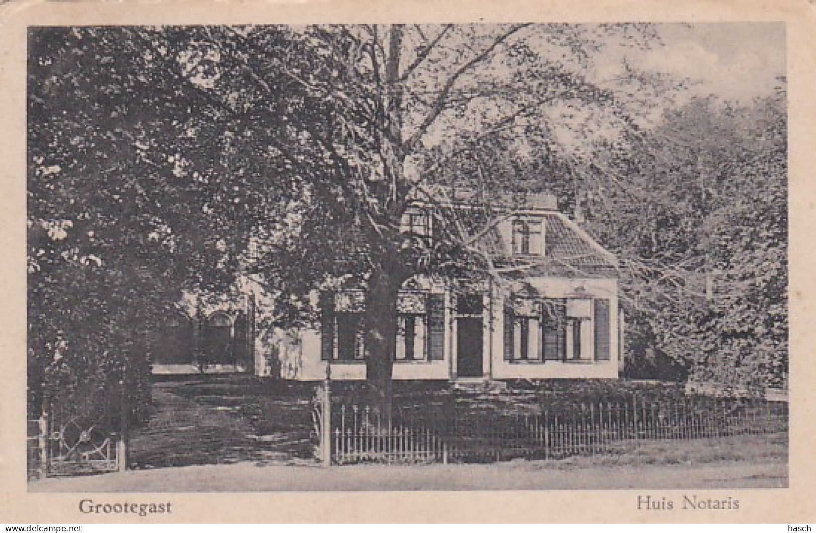 4822442Grootegast, Huis Notaris. 1924.(kleine Vouwen In De Hoeken) - Andere & Zonder Classificatie