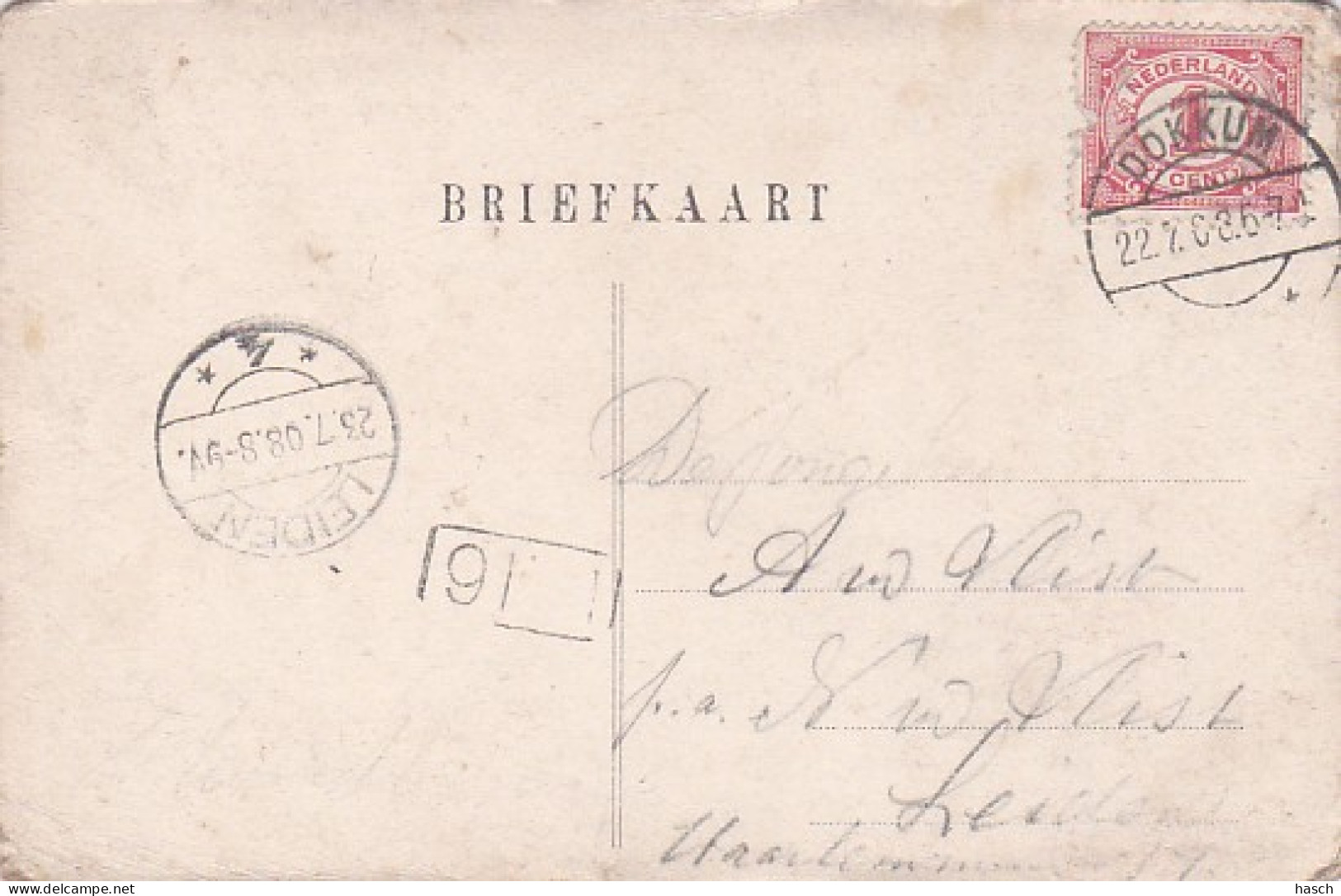 4822490Dokkum, Grootdiep. (poststempel 1908)(zie Hoeken En Randen) - Dokkum