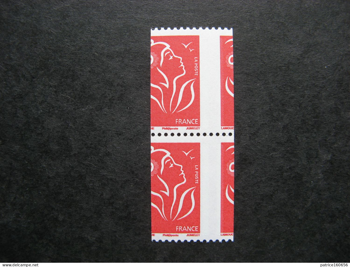 TTB Paire Verticale Du N° 3744A , Impression à Cheval Horizontal , Neuf XX . - Unused Stamps