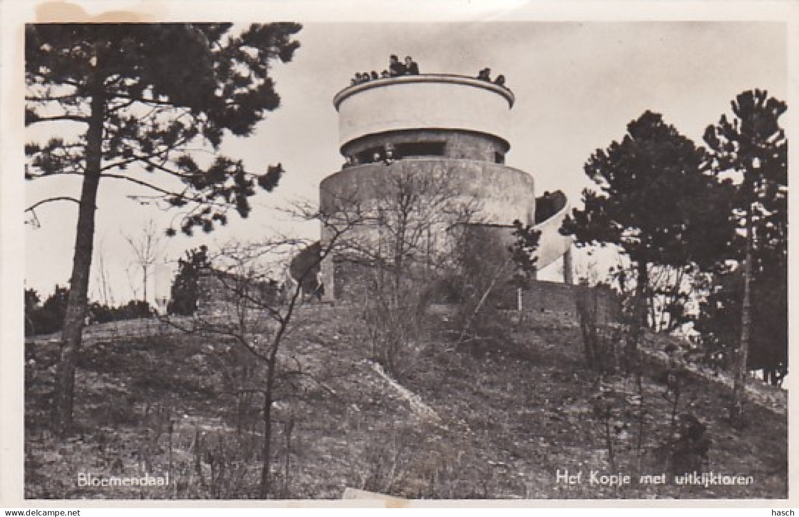 4822564Bloemendaal, Het Kopje Met Uitkijktoren. FOTO KAART)(vlekken, Vouw Bovenin Zie Achterkant) - Bloemendaal