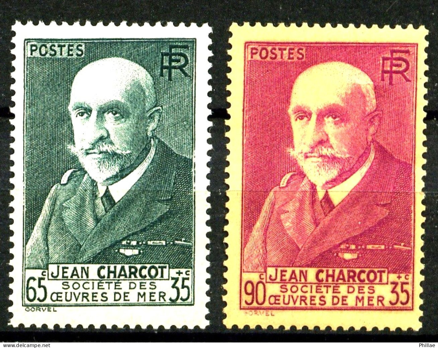 377 / 377A - Paire Charcot - Neufs N** - Très Beaux (infime Adhérence Verso Du 377A) - Unused Stamps