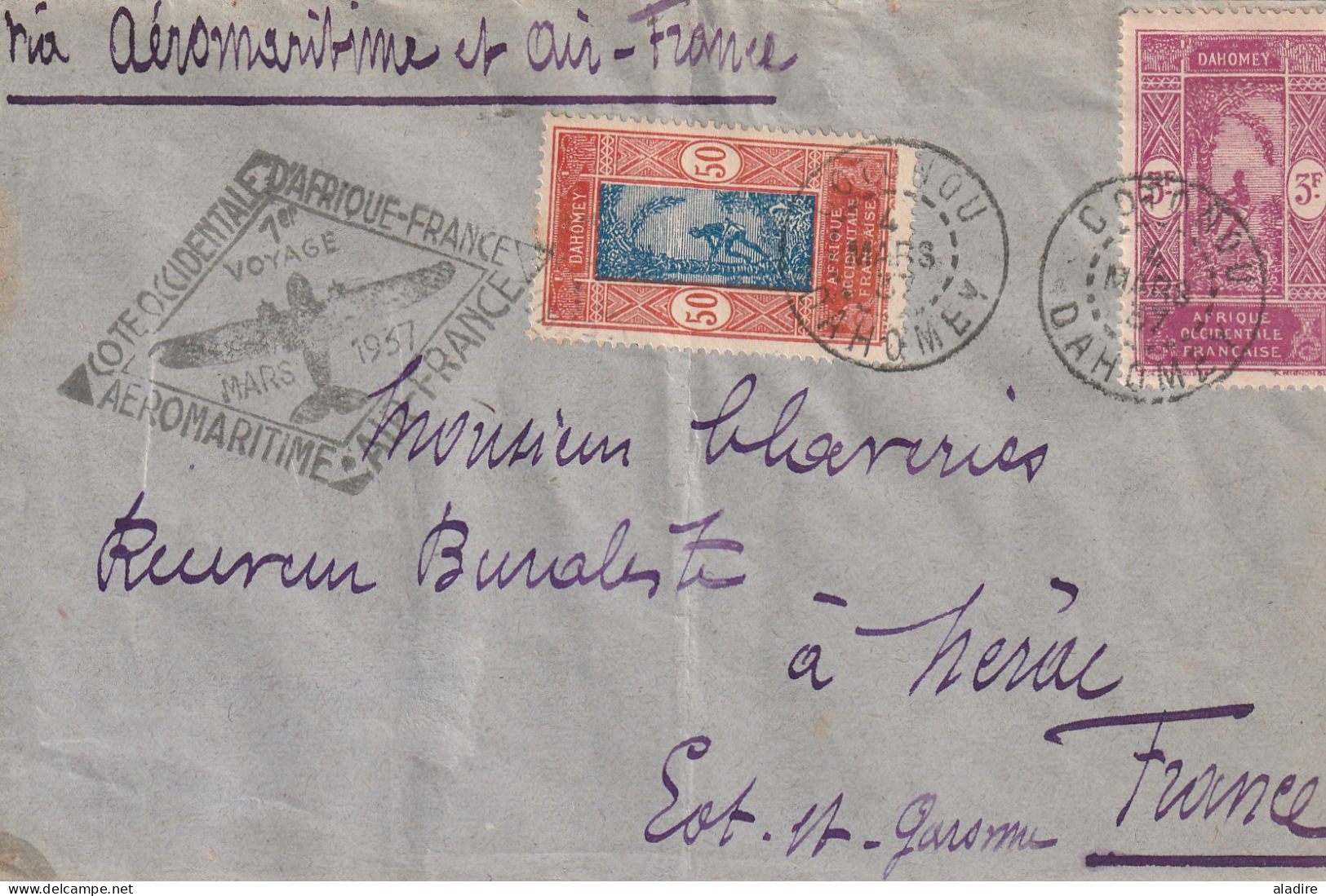 1899 - 1937 - DAHOMEY / BENIN - Lot De 8 Cartes, Enveloppes (Aéromaritime) Et Entiers - Covers & Documents