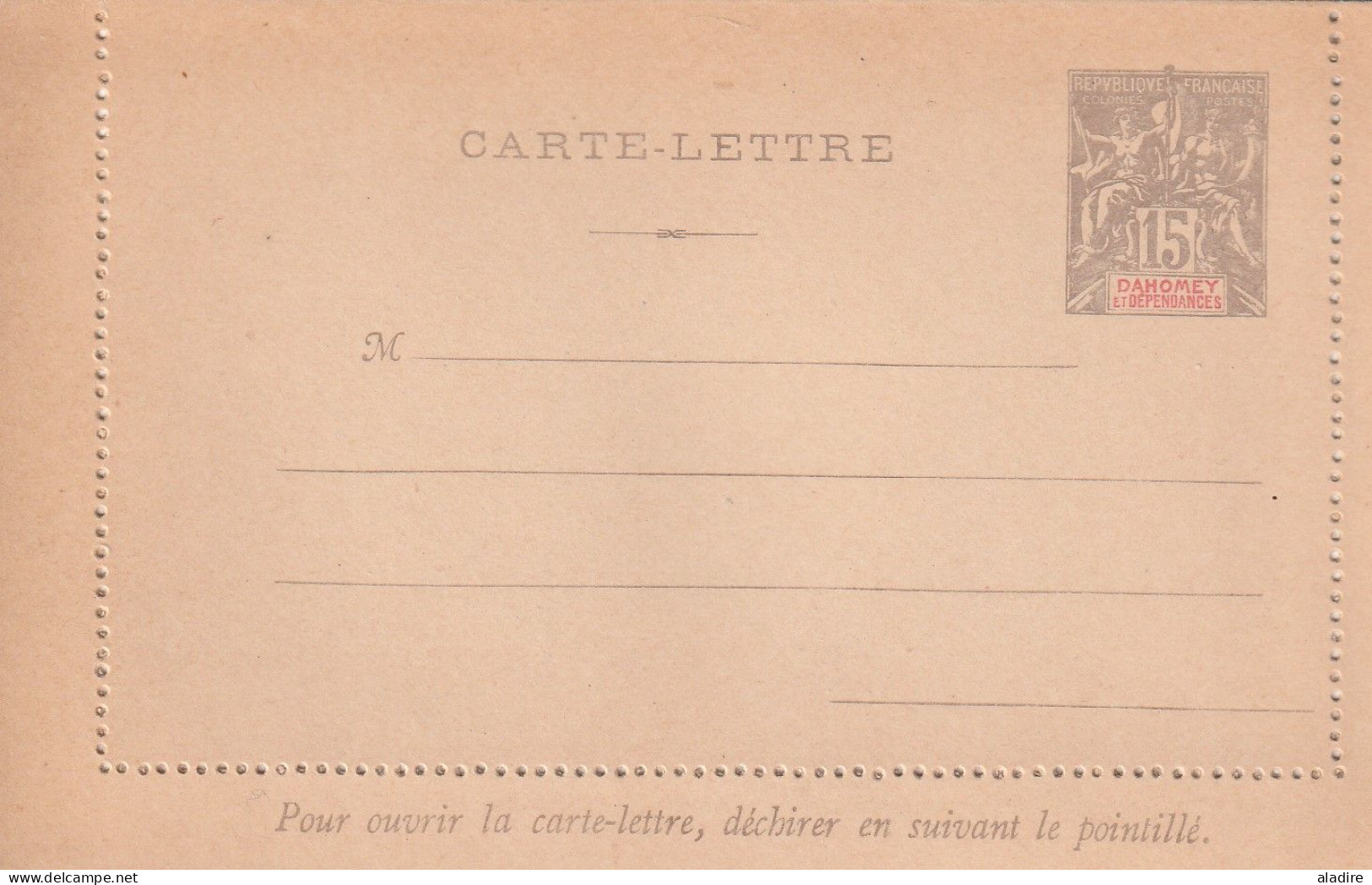 1899 - 1937 - DAHOMEY / BENIN - lot de 8 cartes, enveloppes (Aéromaritime) et entiers