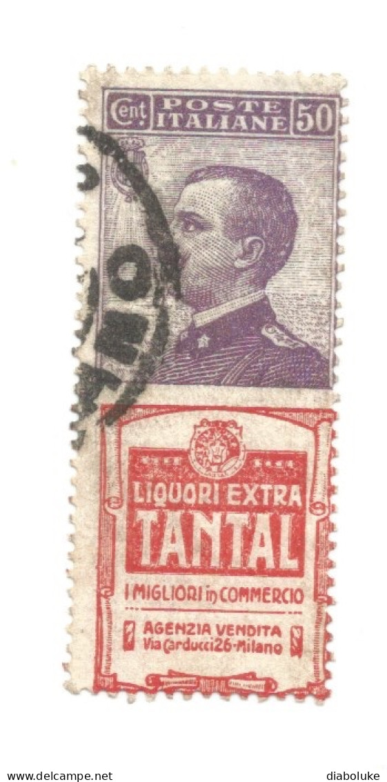 (REGNO D'ITALIA) 1924-1925, PUBBLICITARIO TANTAL, 50c - 1 Francobollo Usato (CAT. SASSONE N.18) - Reclame