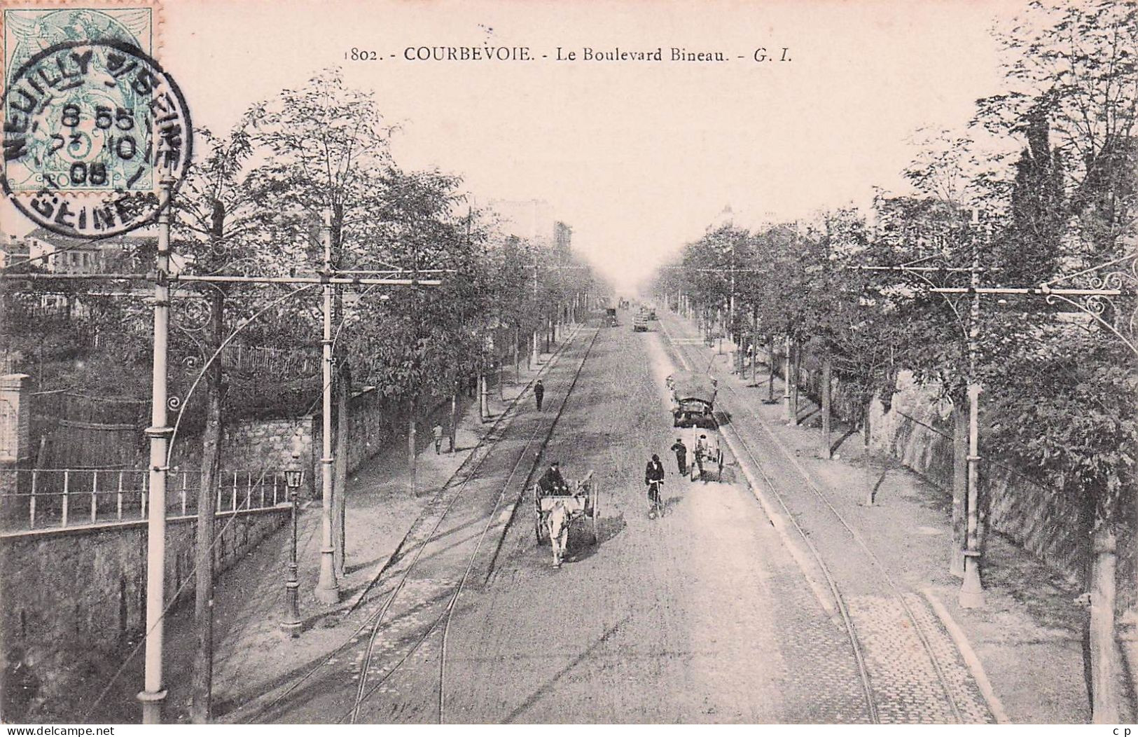 Courbevoie - Le Boulevard Bineau  -   CPA °J - Courbevoie