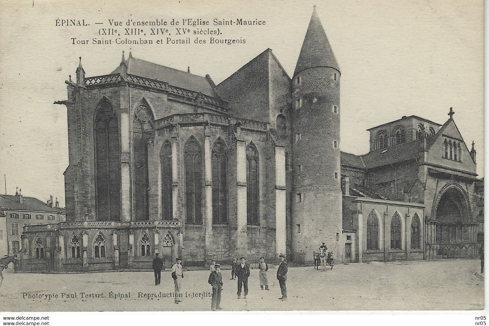 88  - EPINAL    ( Vosges ) - Vue D'ensemble De L'Eglise Saint Maurice - Tour Saint Colomban Et Portail Des Bourgeois - Epinal