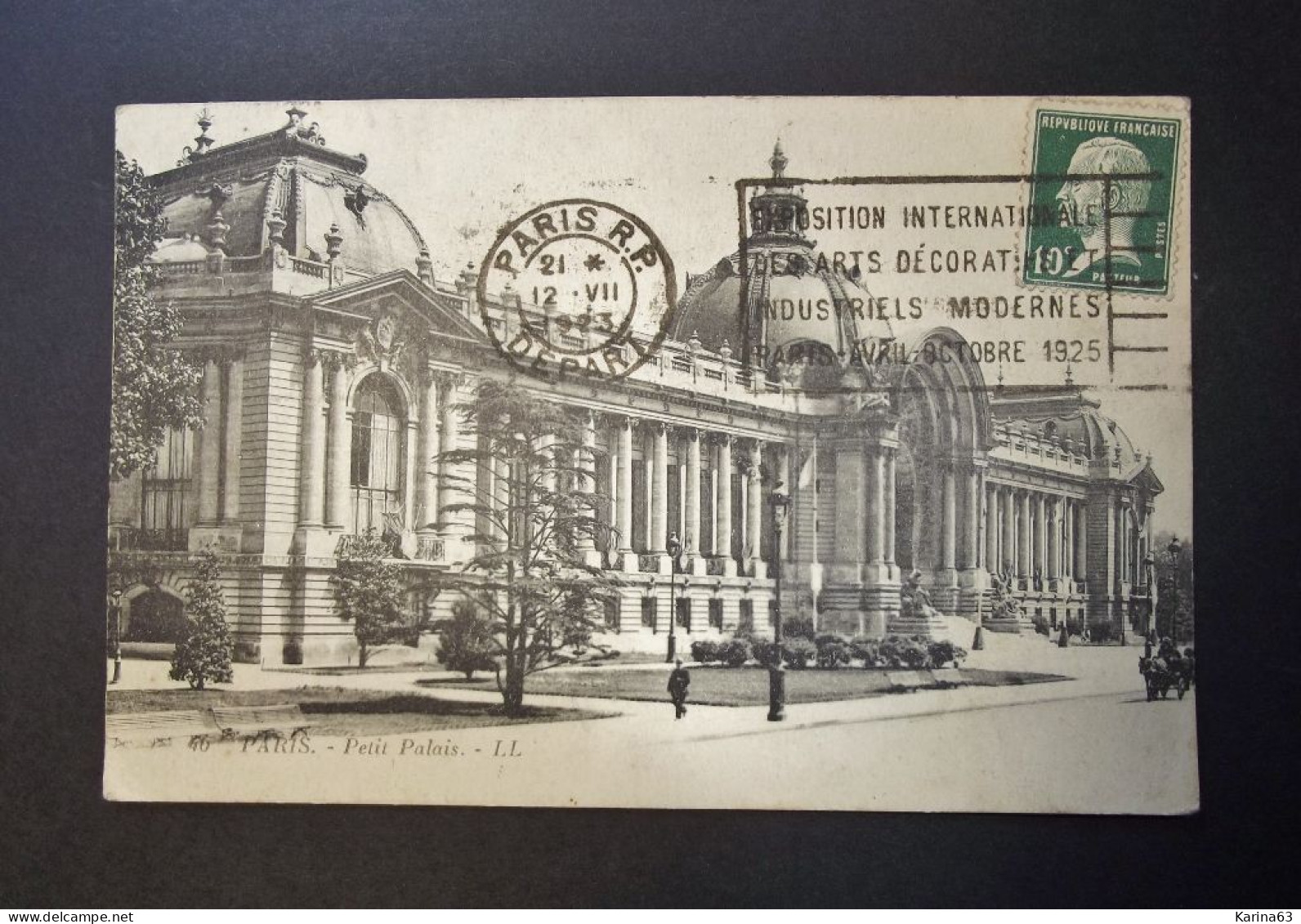 France - Paris - 75 - Petit Palais - Musée Des Beaux Arts - Avenue W. Churchill Avec Timbre 1923 Paris Depart - Museos