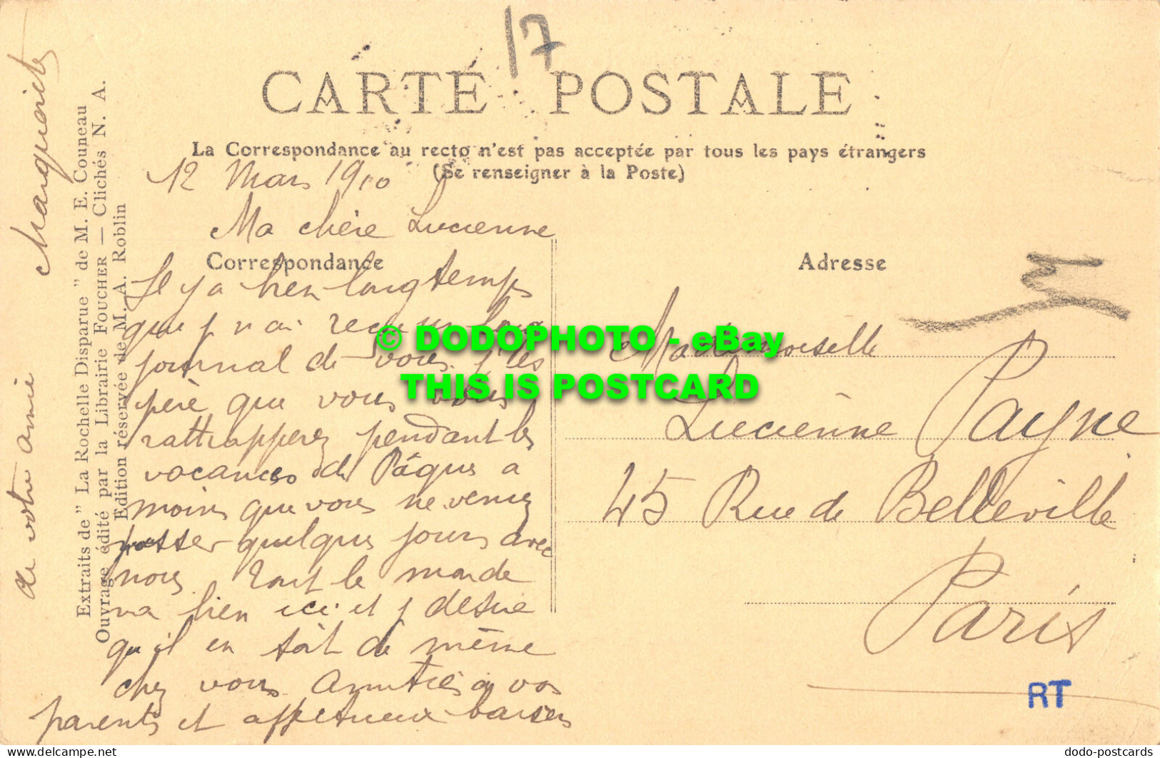 R505669 La Rochelle Disparue. Le Pont Maubec. M. A. Roblin. 1910 - Monde
