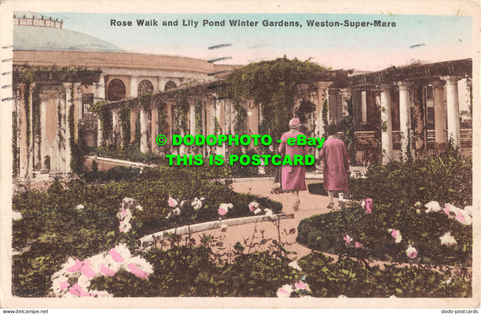 R505708 Weston Super Mare. Rose Walk And Lily Pond Winter Gardens. 1929 - Monde