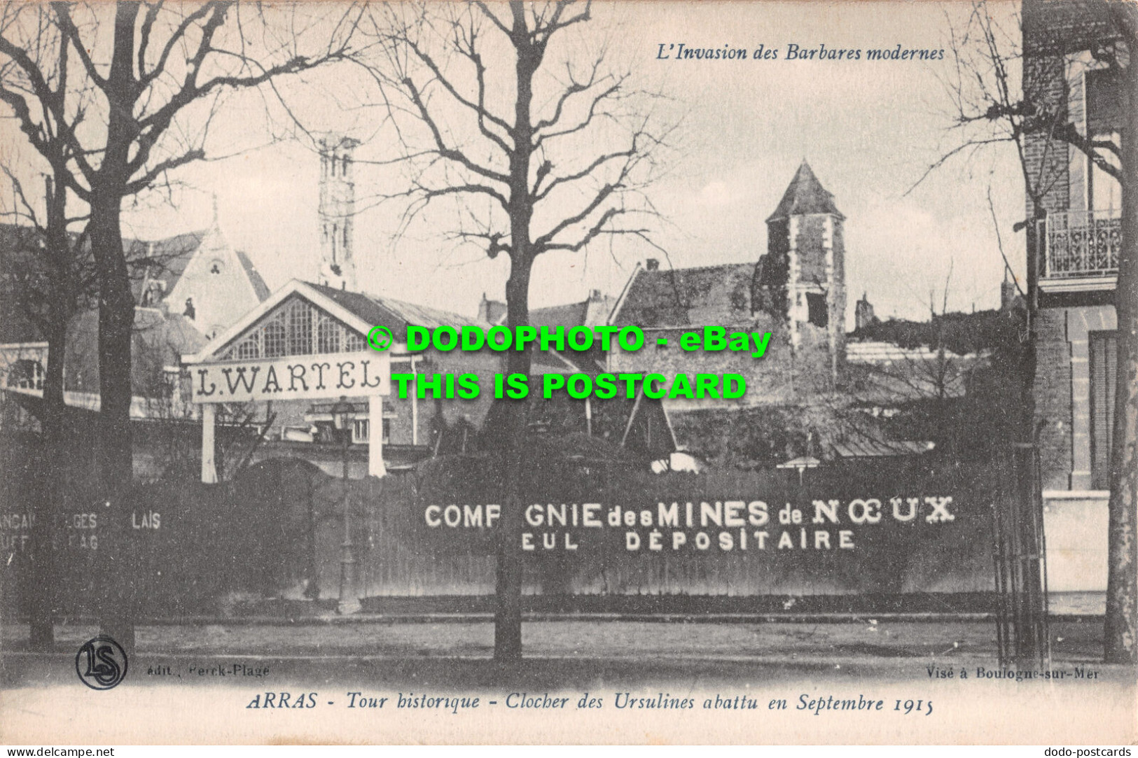 R505710 Arras. Tour Historique. Clocher Des Ursulines Abattu En Septembre 1915. - Monde