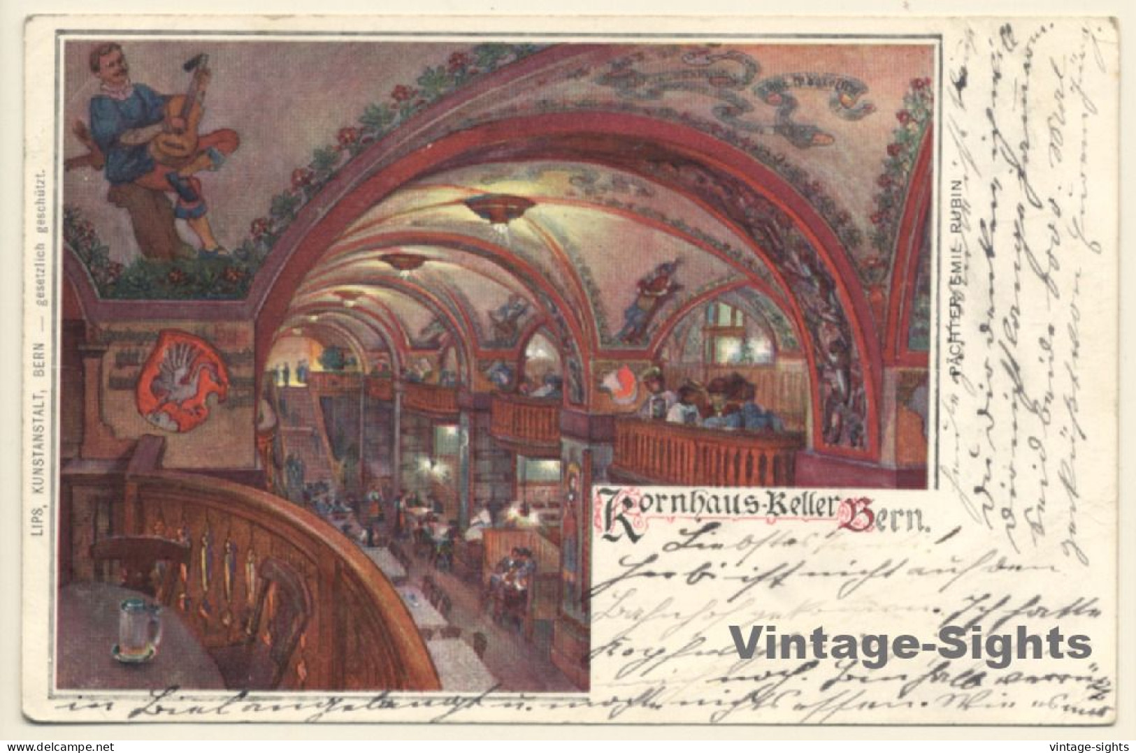 Bern / Switzerland: Kornhaus Keller(Vintage PC Litho 1901) - Berne