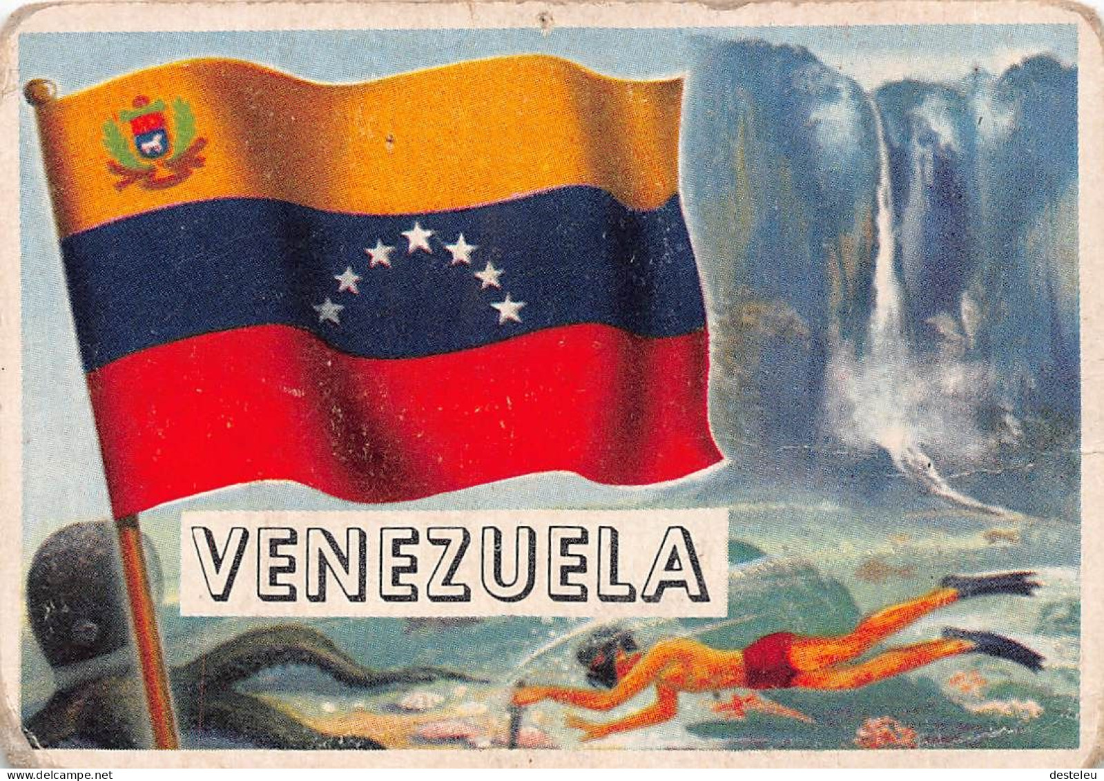 Flags Of The World Chromo -  Venezuela - 6.5 X 9.5 Cm - Altri & Non Classificati