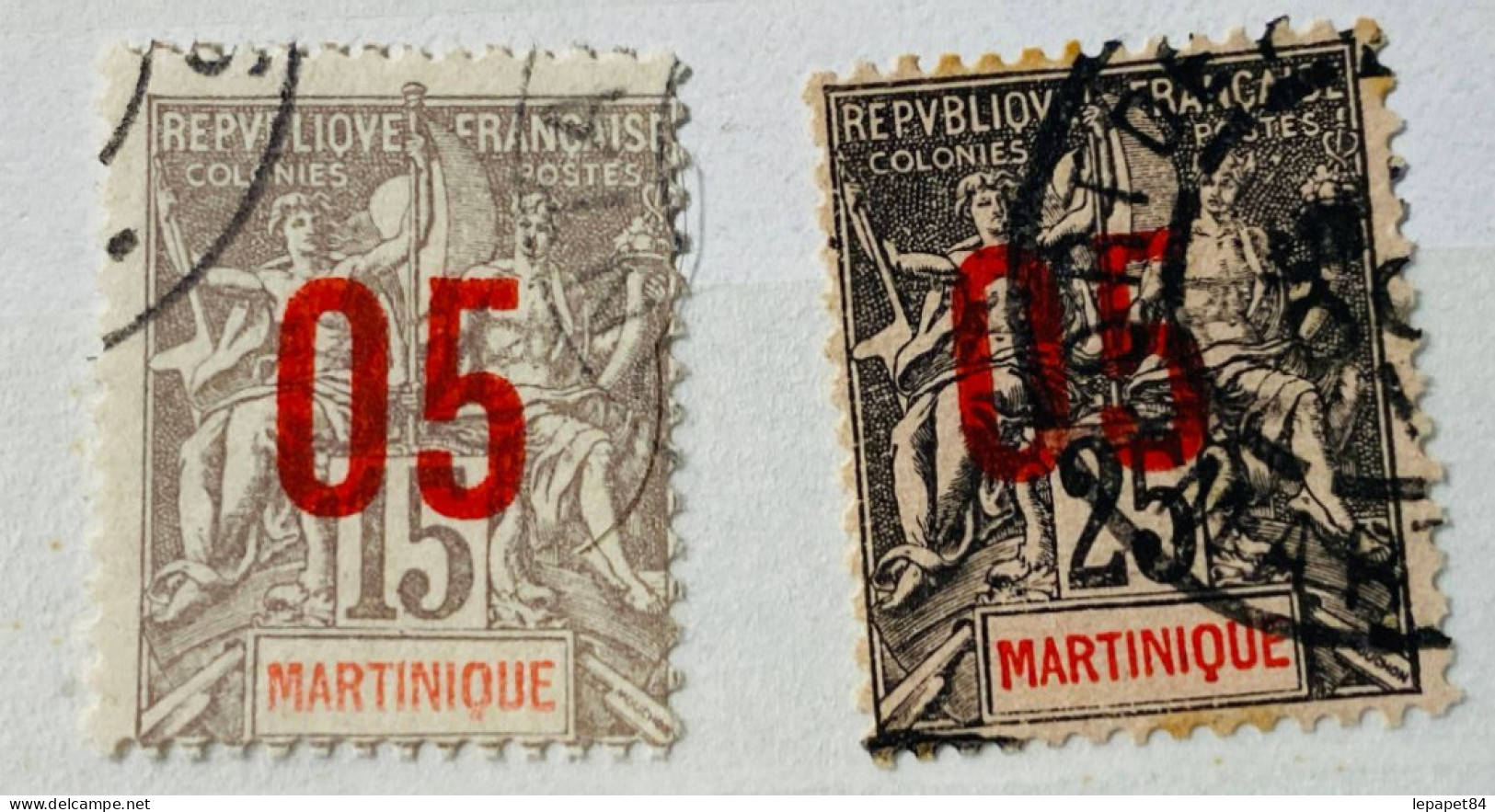 Martinique YT N°78-79 - Usados