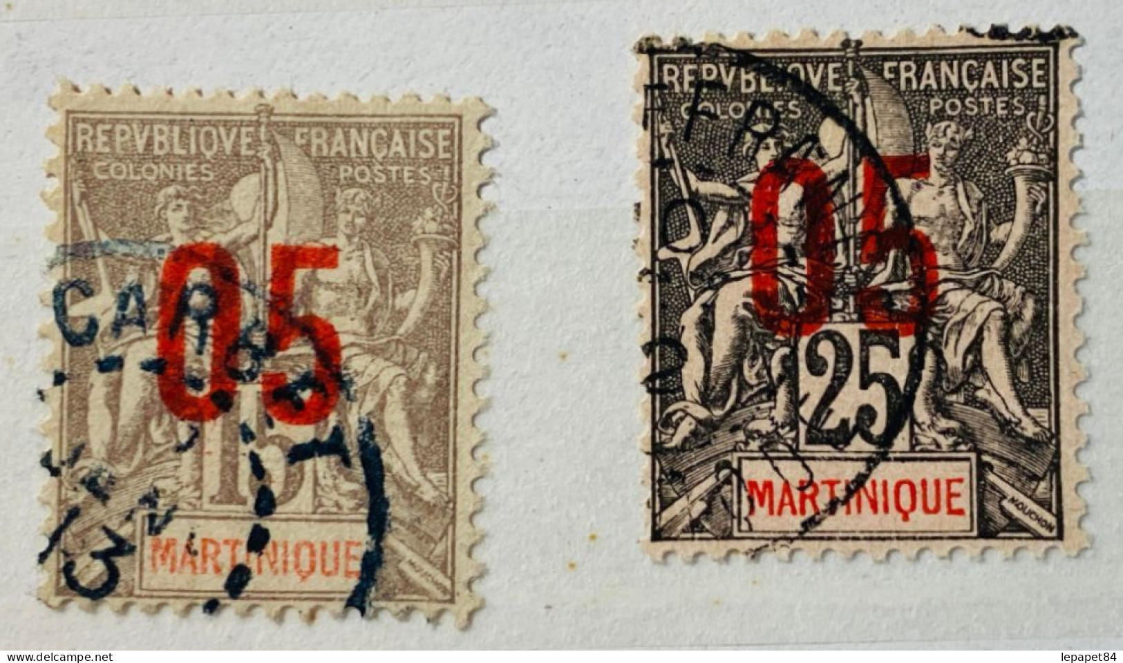 Martinique YT N°78-79 - Used Stamps