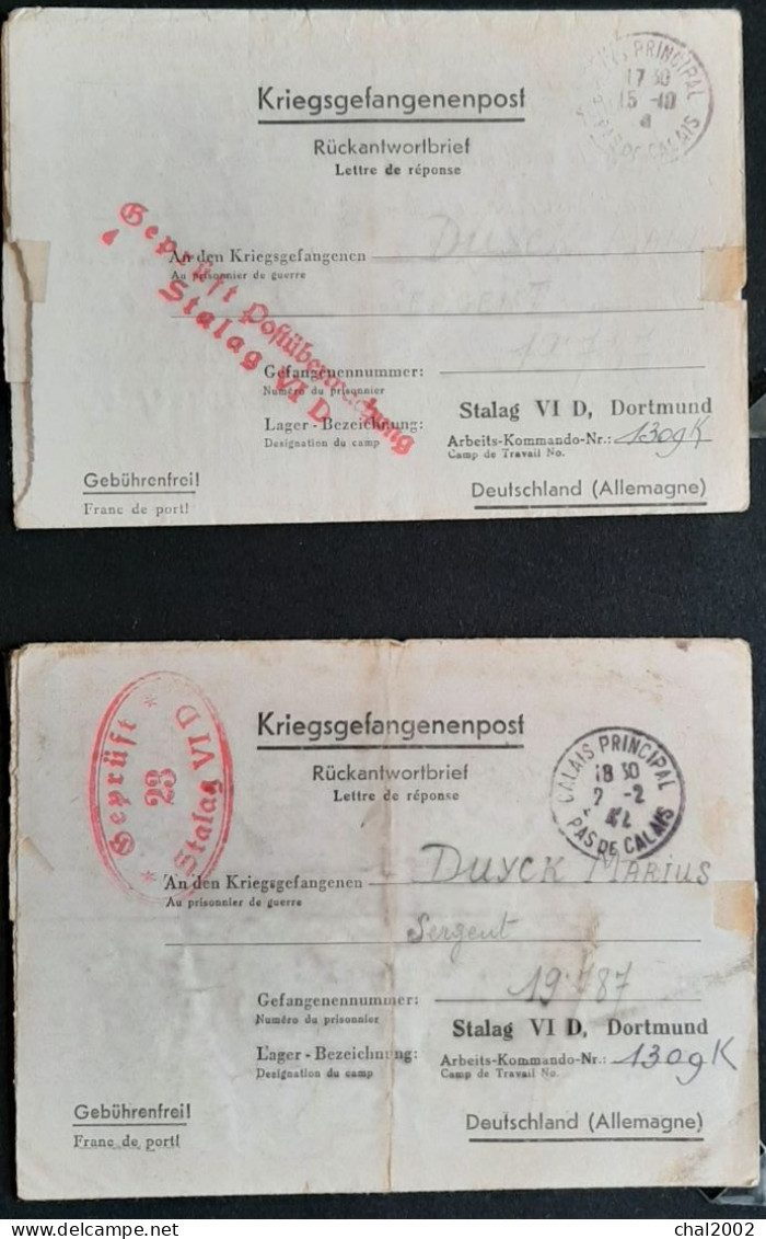 Kriegsgefangenenpost  1942 1943 - Courriers De Prisonniers