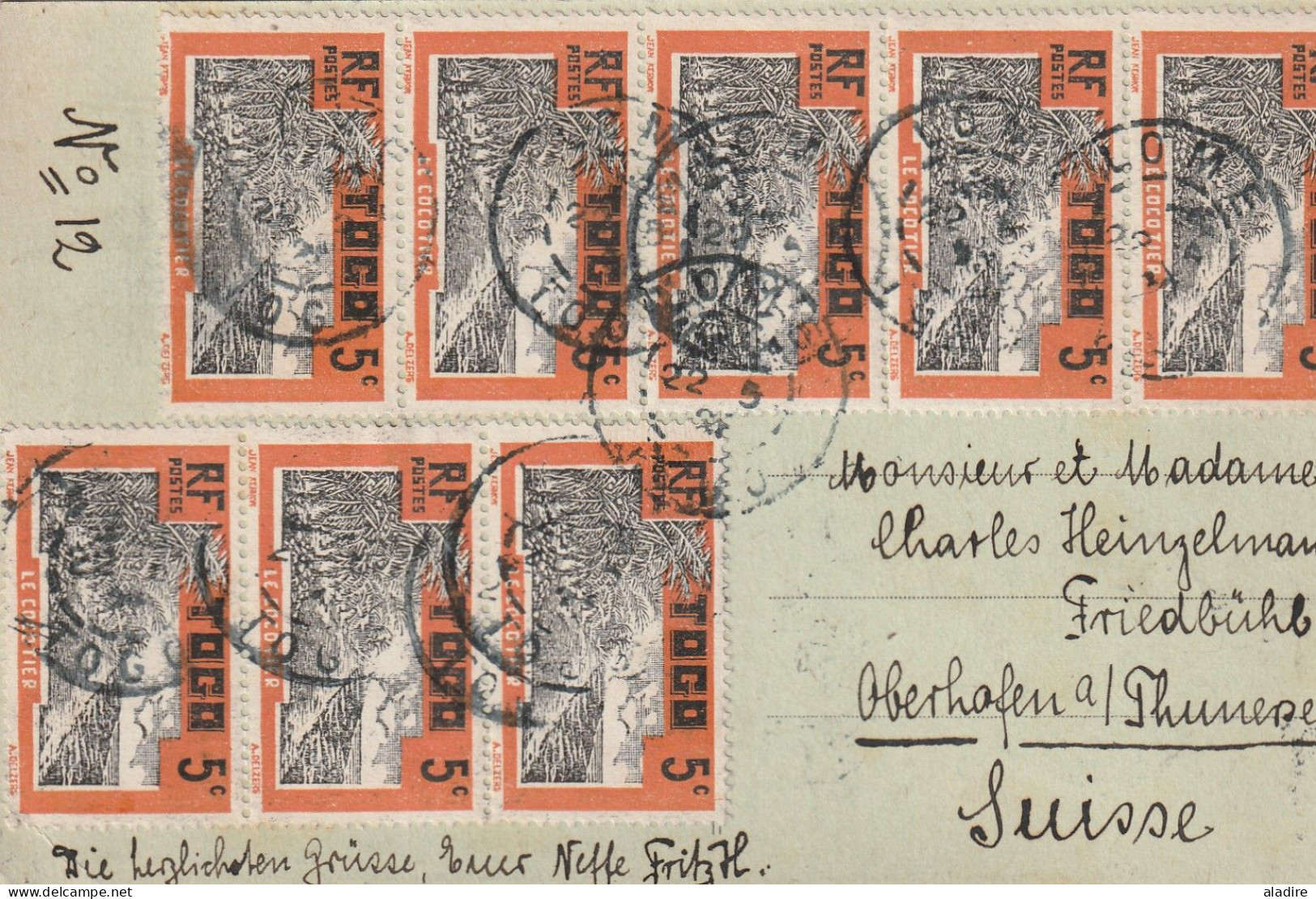 1917 - 1939 - TOGO - Lot De 2 Cartes Postales Dont 1 Occupation Franco-anglaise Et 1 Enveloppe (expo Int New York) - Brieven En Documenten