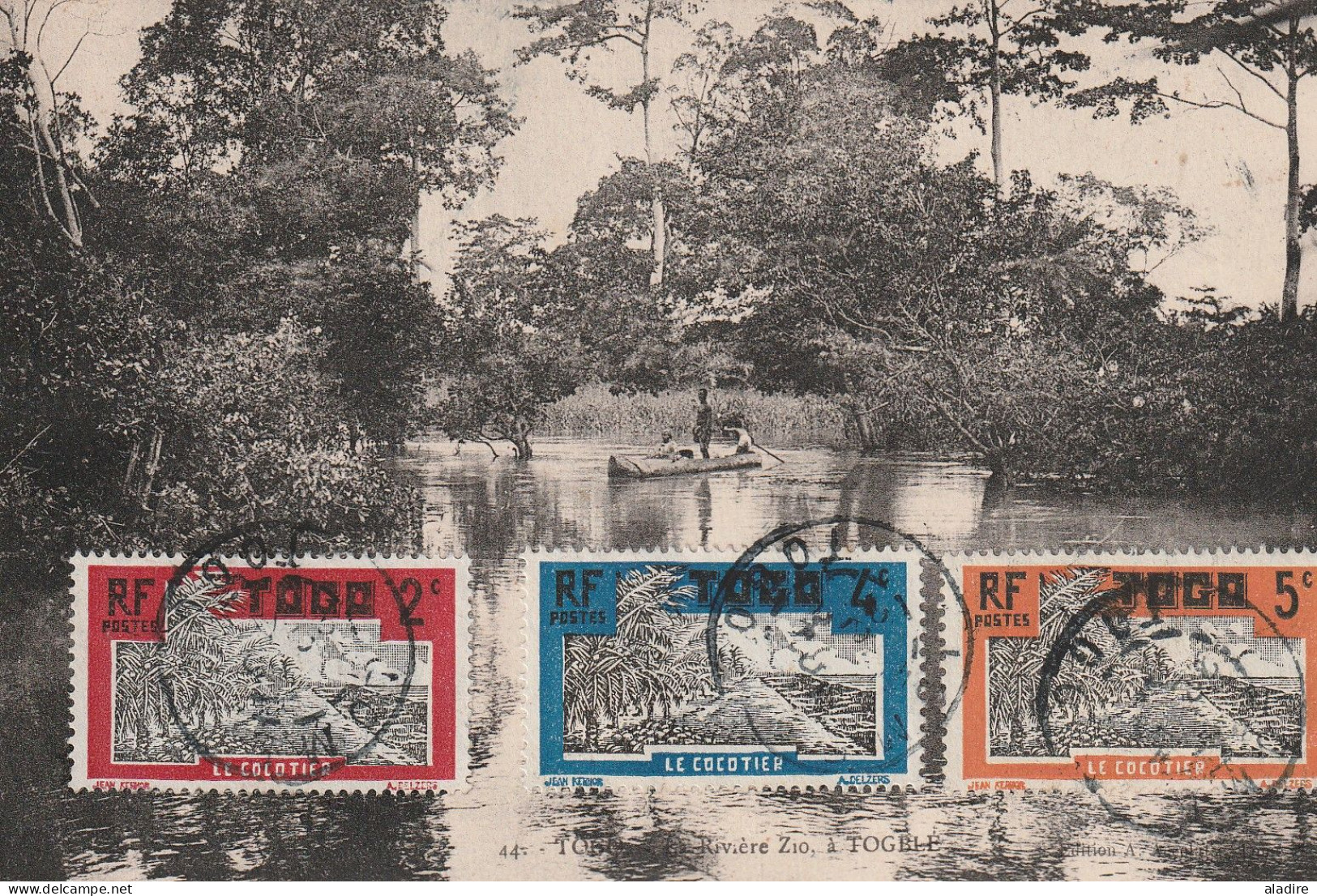 1917 - 1939 - TOGO - Lot De 2 Cartes Postales Dont 1 Occupation Franco-anglaise Et 1 Enveloppe (expo Int New York) - Covers & Documents