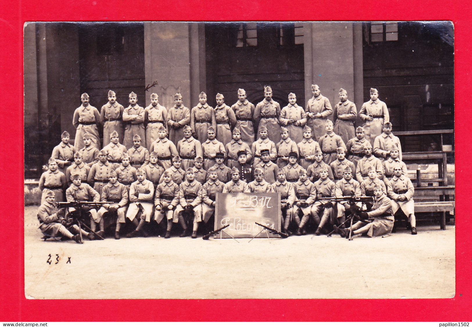 Milit-1047Ph127  Carte Photo, Un Groupe De Militaires Avec Mitrailleuses, Carte écrite De Coblentz En 1924 - Autres & Non Classés