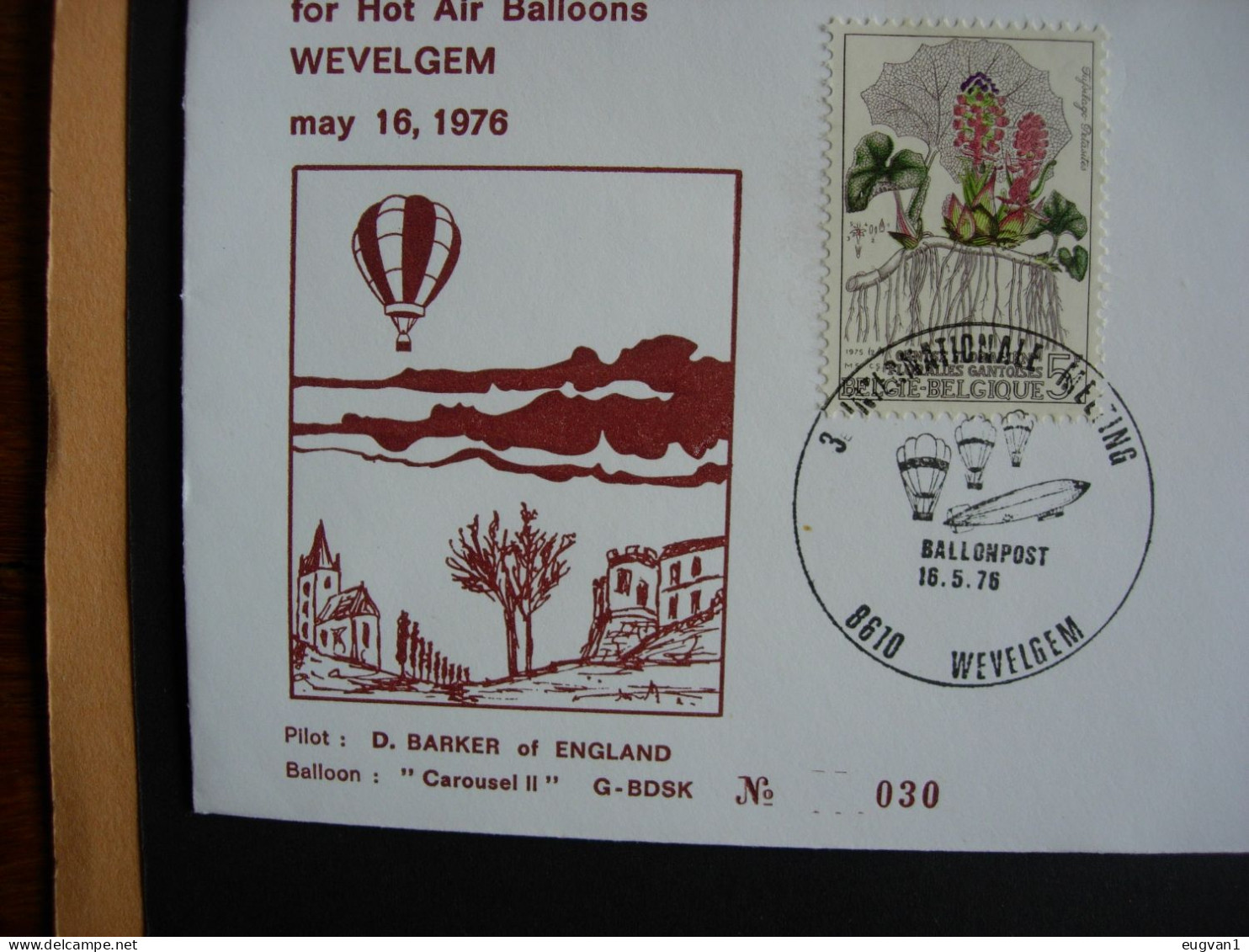 Belgique. Vol Par Montgolfière. Proven 27.6.77. Atterrisage à Dessegem - Luchtballons