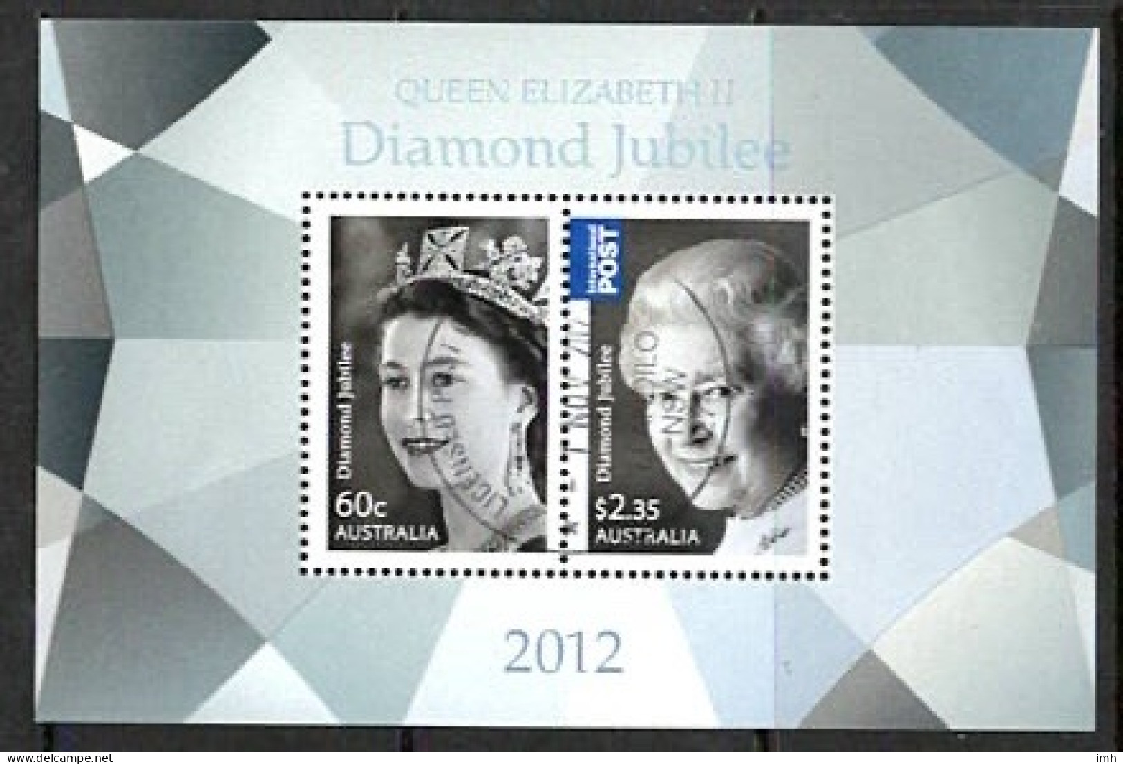 2012  Australia  QEII Diamond Jubilee Miniature Sheet M/S . Fine Used. - Hojas Bloque