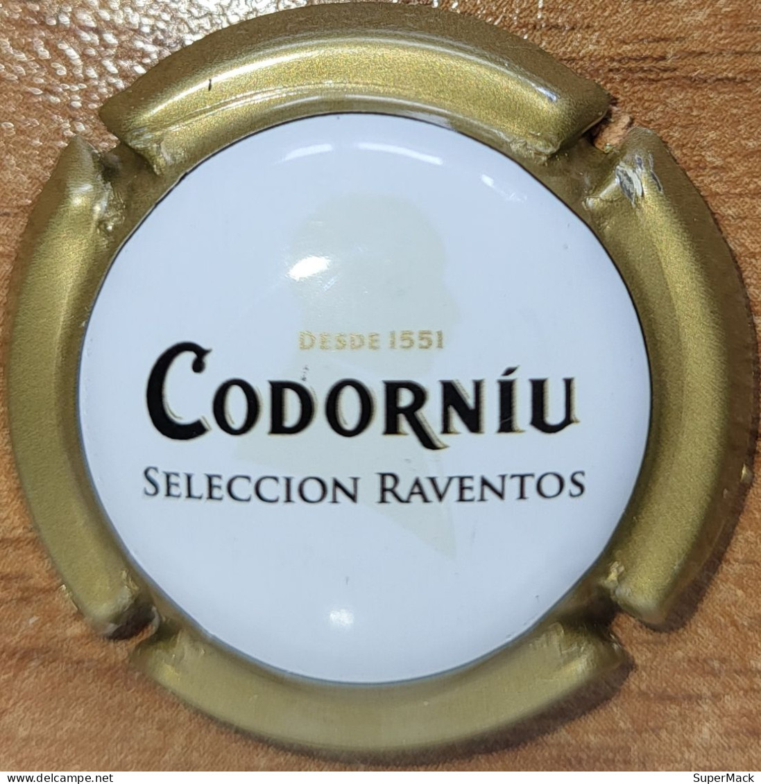 Capsule Cava D'Espagne CODORNIU Série Seleccion Raventos, Verso Métal Brillant, Blanc & Kaki Nr 20 - Sparkling Wine