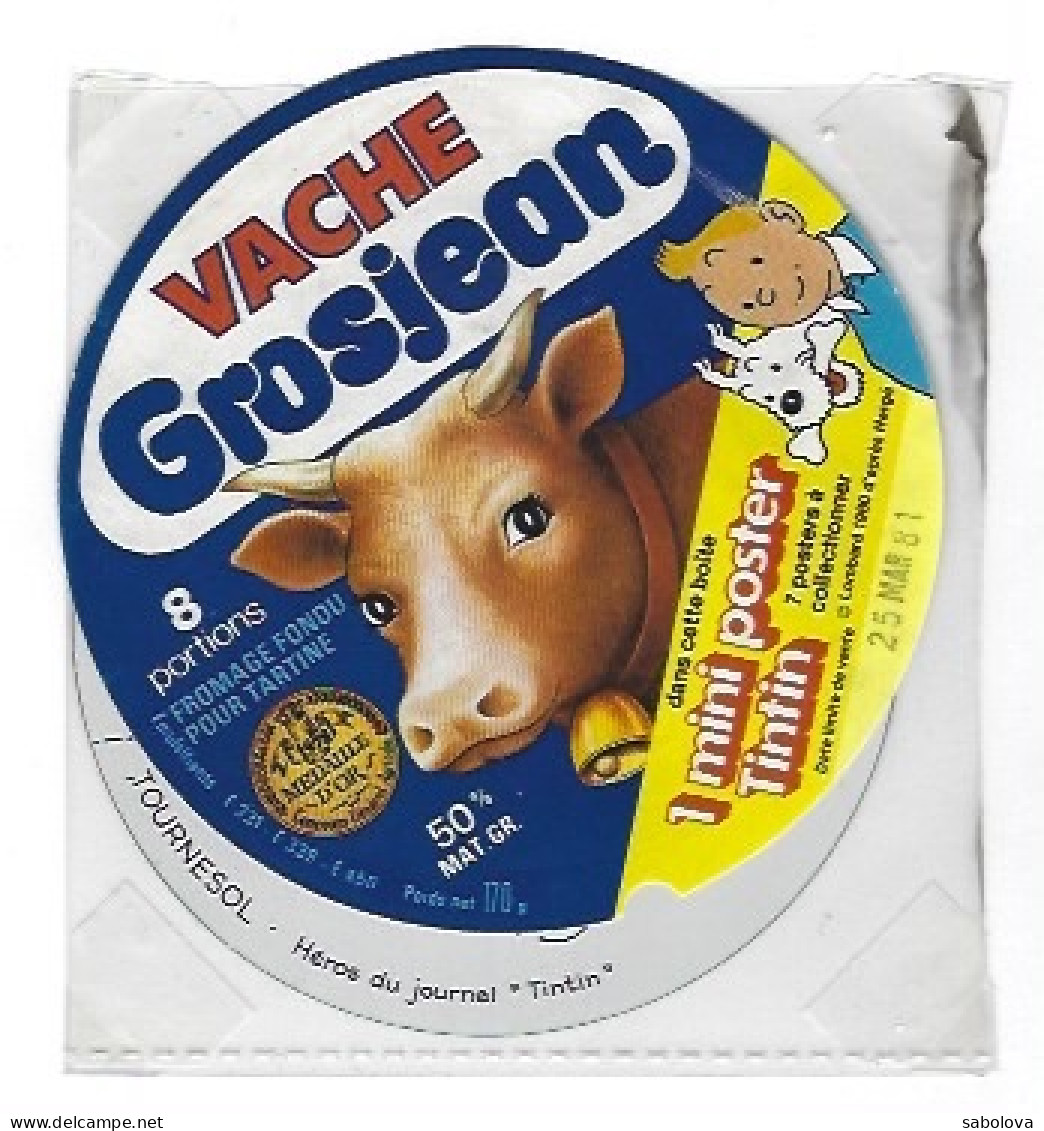 Tintin Publicité Vache Grosjean Fromage - Advertisement