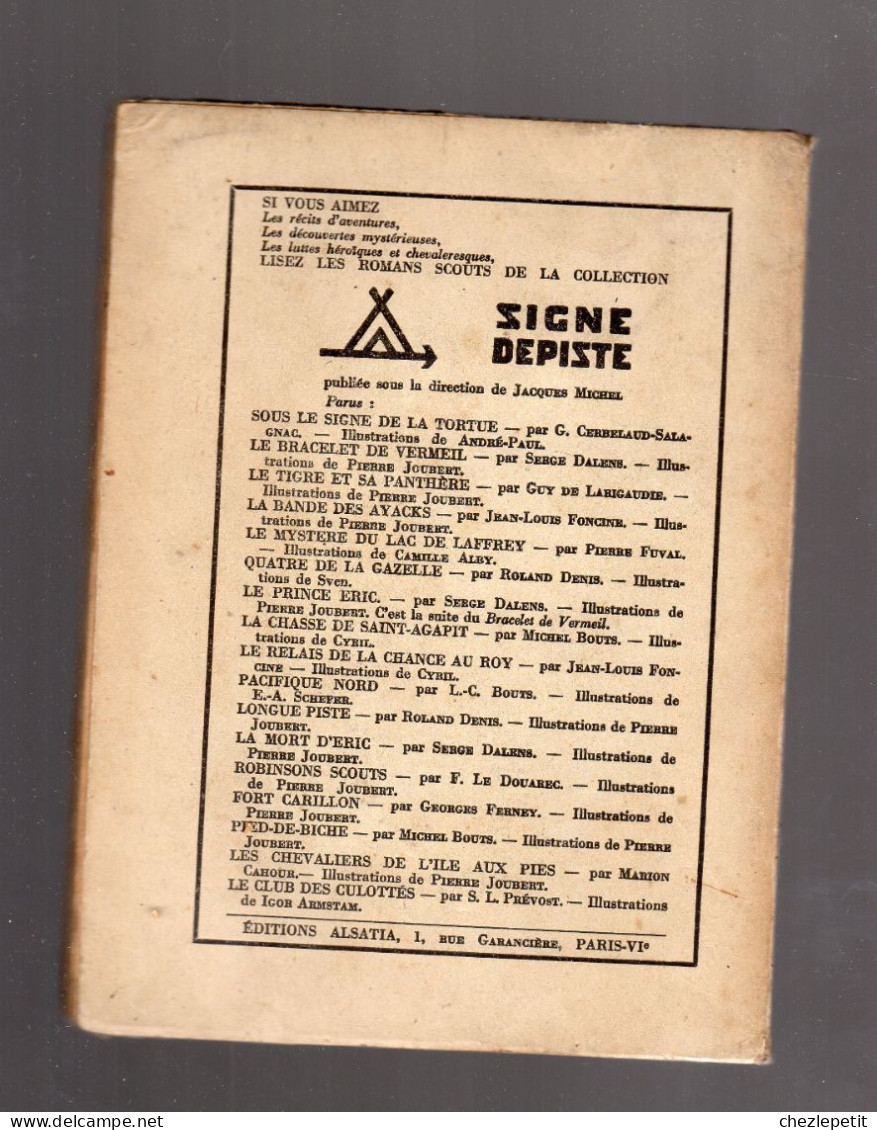 LE CHEF A L'OEIL D'IVOIRE AIME ROCHE SIGNE DE PISTE ALSATIA 1945 - Sonstige & Ohne Zuordnung