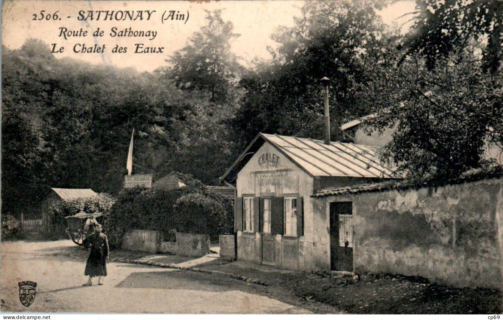 Sathonay Route De Sathonay Chalet Des Eaux Rhône 69580 N°2506 Cpa Voyagée En 1911 En B.Etat - Sonstige & Ohne Zuordnung