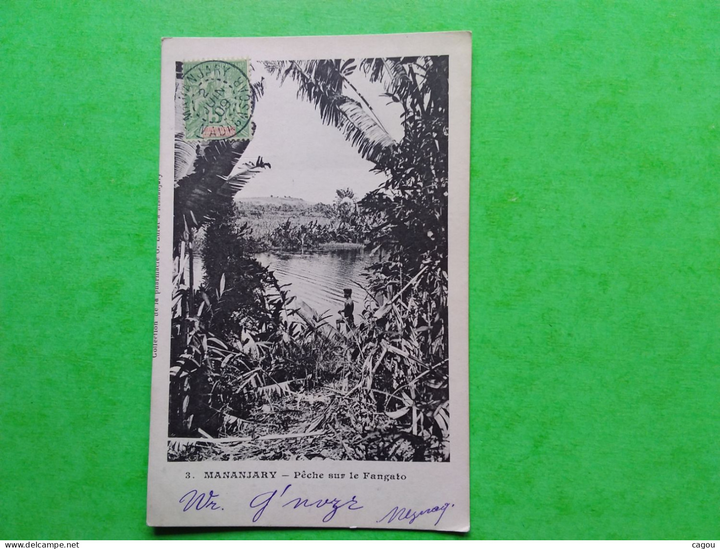 MADAGASCAR MANANJARY PÊCHE SUR LE FANGATO  - OBLITÉRATION MANANJARY MADAGASCAR TIMBRE N°42A - Madagascar