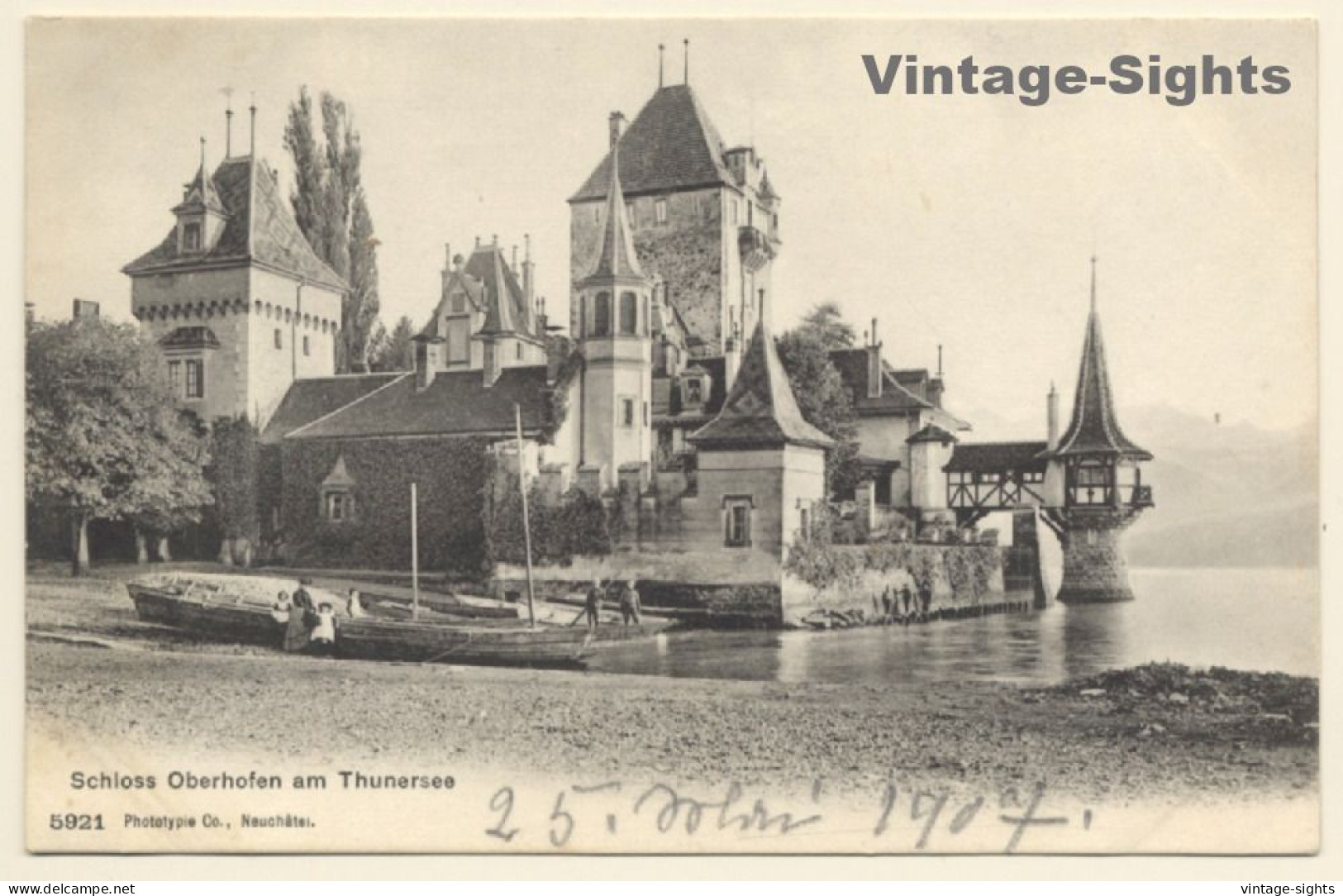 Bern / Switzerland: Schloß Oberhofen Am Thunersee (Vintage PC 1907) - Oberhofen Am Thunersee