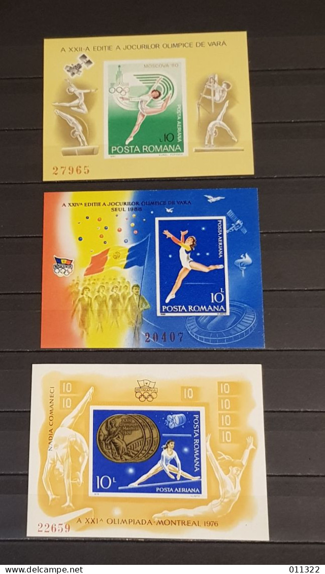 ROMANIA SOCCER &OLYMPIC GAMES BEAUTIFUL LOT 21 BLOCKS PERF&IMPERF MNH - Andere & Zonder Classificatie