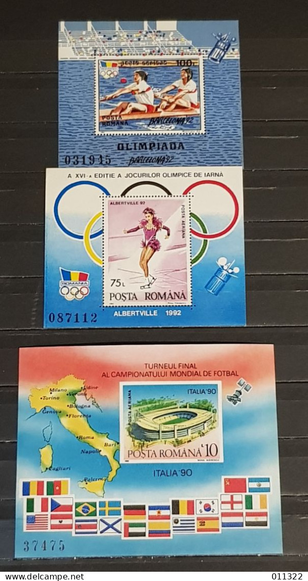 ROMANIA SOCCER &OLYMPIC GAMES BEAUTIFUL LOT 21 BLOCKS PERF&IMPERF MNH