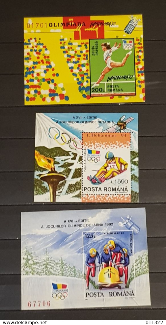 ROMANIA SOCCER &OLYMPIC GAMES BEAUTIFUL LOT 21 BLOCKS PERF&IMPERF MNH