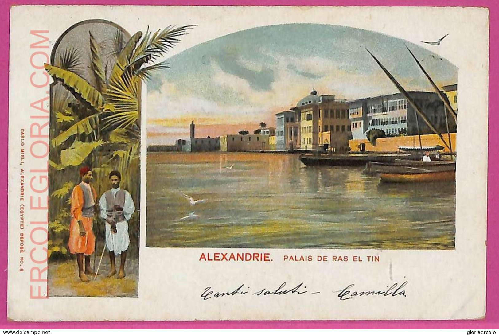 Ag2880 - EGYPT - VINTAGE POSTCARD - Alexandria  - 1902 - Alexandria