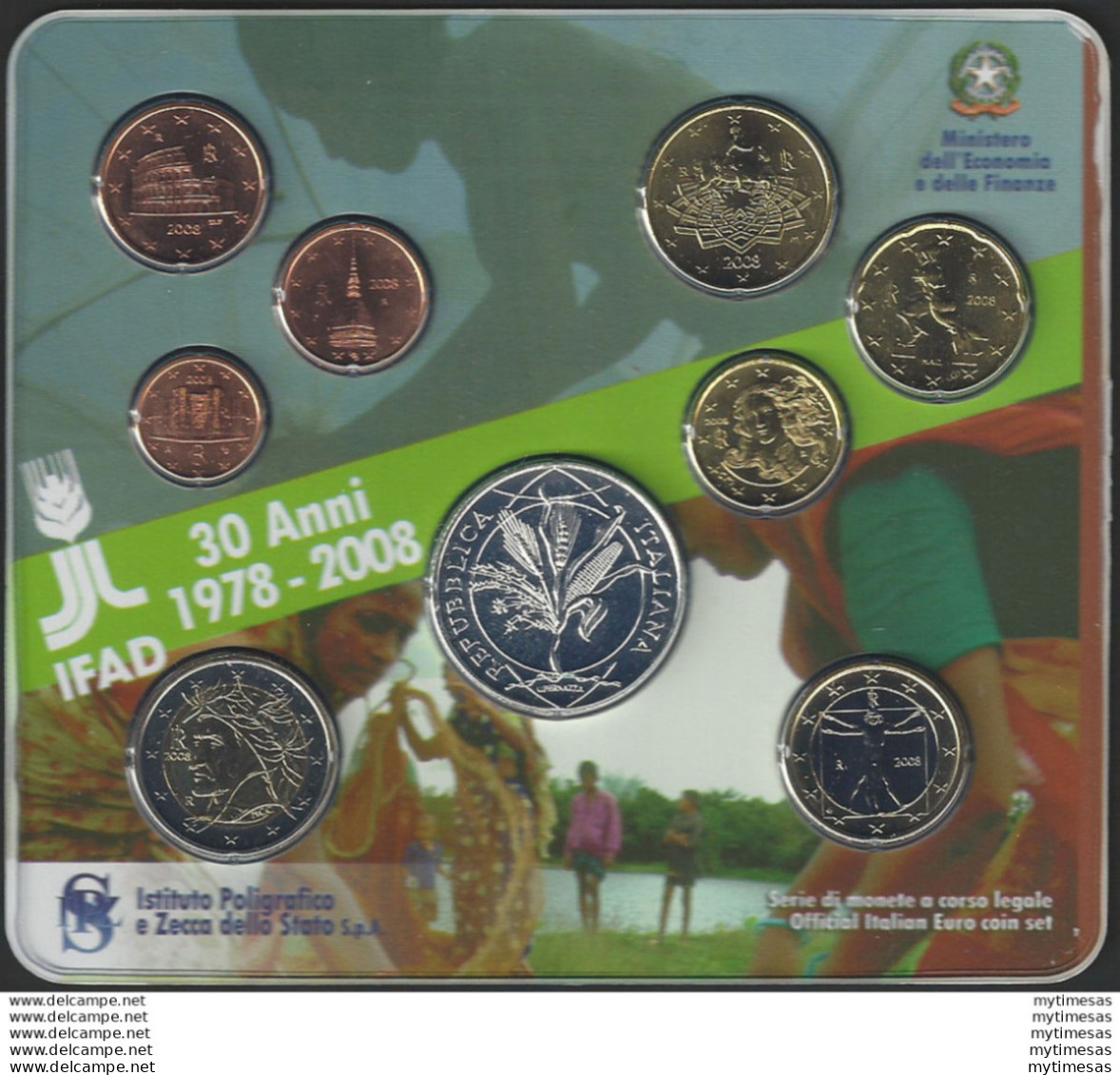 2008 Italia Divisionale 9 Monete FDC - Italy