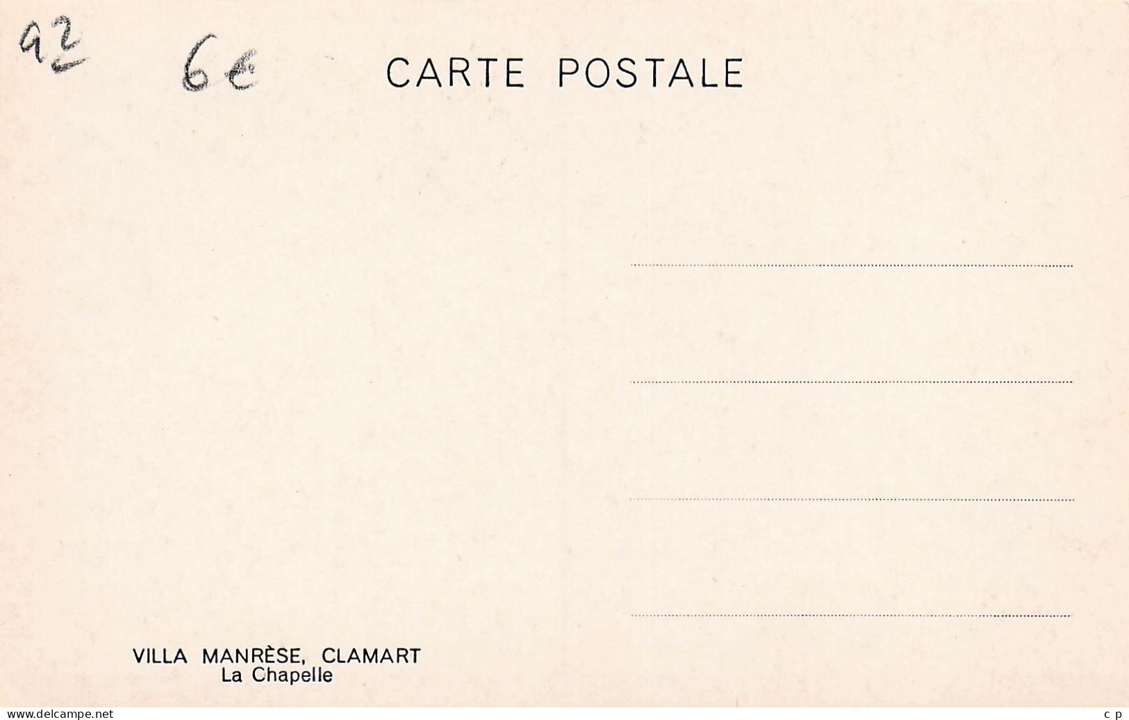 Clamart -  Villa Manrese - La Chapelle   -   CPSM °J - Clamart