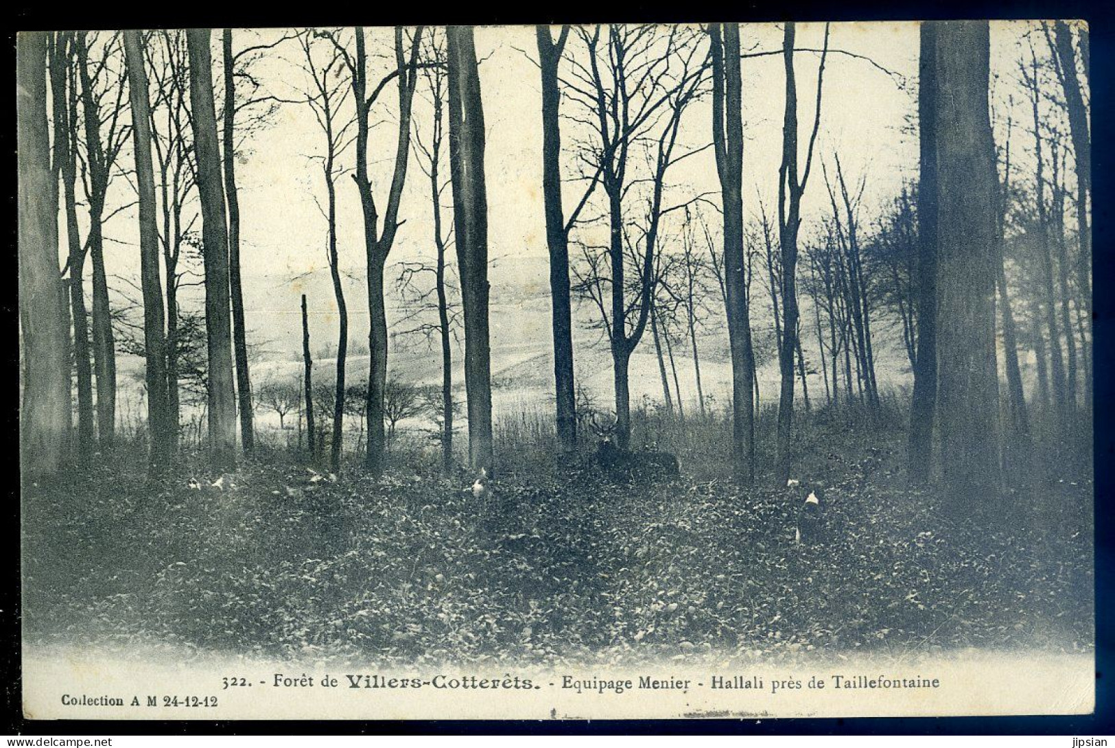 Cpa Du 02  Forêt De Villers Cotterêts -- équipage Menier -- Hallali Près De Taillefontaine     STEP136 - Villers Cotterets