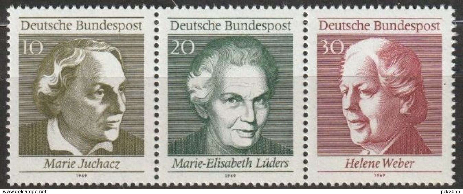 BRD 1969 MiNr.596-598 Aus Block 5** Postfrisch 50 Jahre Frauenwahlrecht ( 7549 ) - Neufs