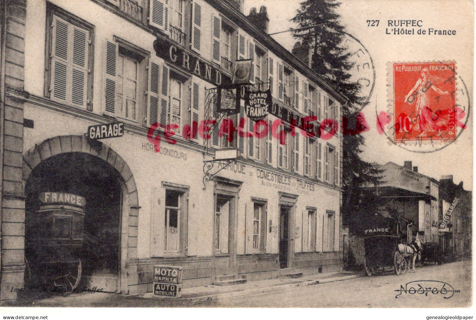 16- RUFFEC - HOTEL DE FRANCE - Ruffec