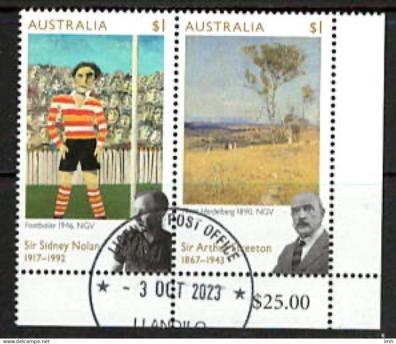 2017  Australia.  Arthur Streeton And Sidney Nolan Paintings. Fine Used Joined Pair.  Fine Used. - Used Stamps