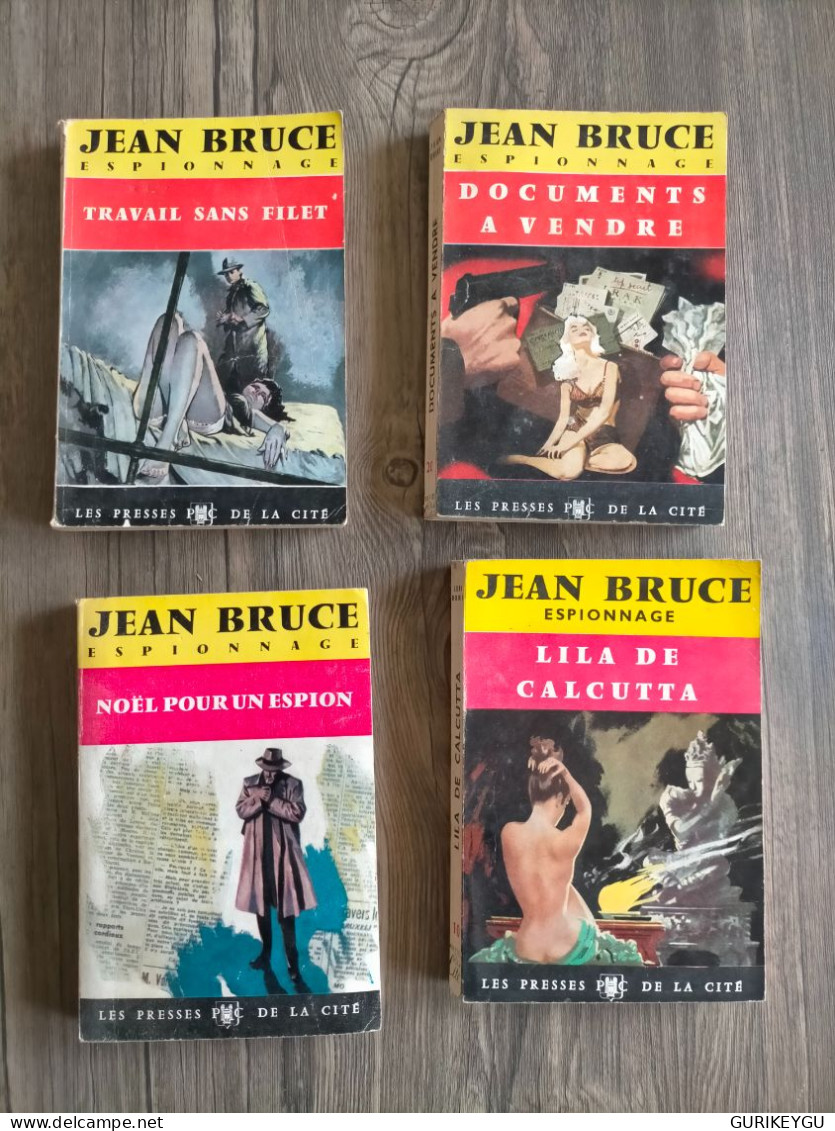 Livre JEAN BRUCE Espionnage 7.8.10.20 Noel Pour Un Espion Lila De Calcutta Travail Sans Filet Document à Vendre OSS 117 - Azione