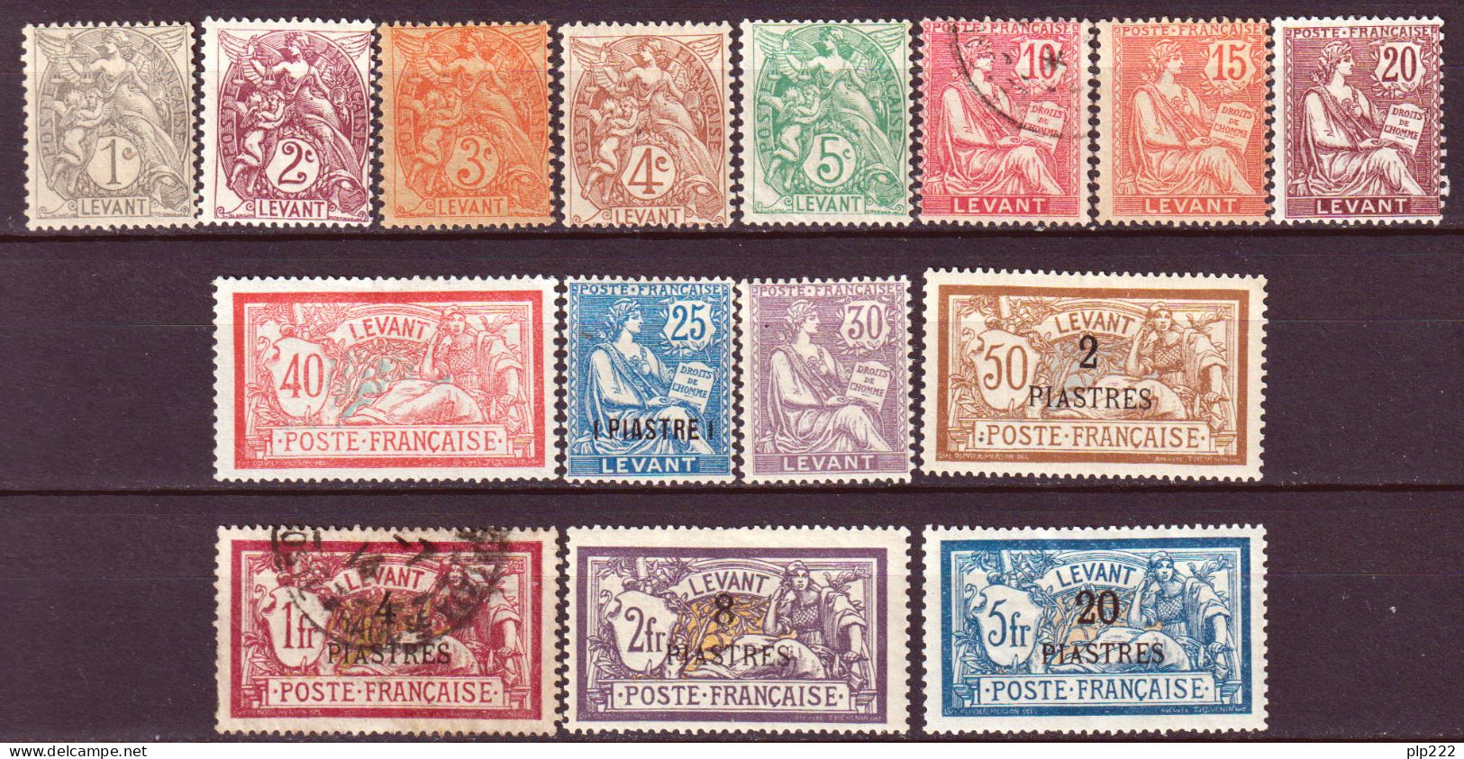Levante 1902 Y.T.9/23 */O/MH/Used VF/F - Unused Stamps