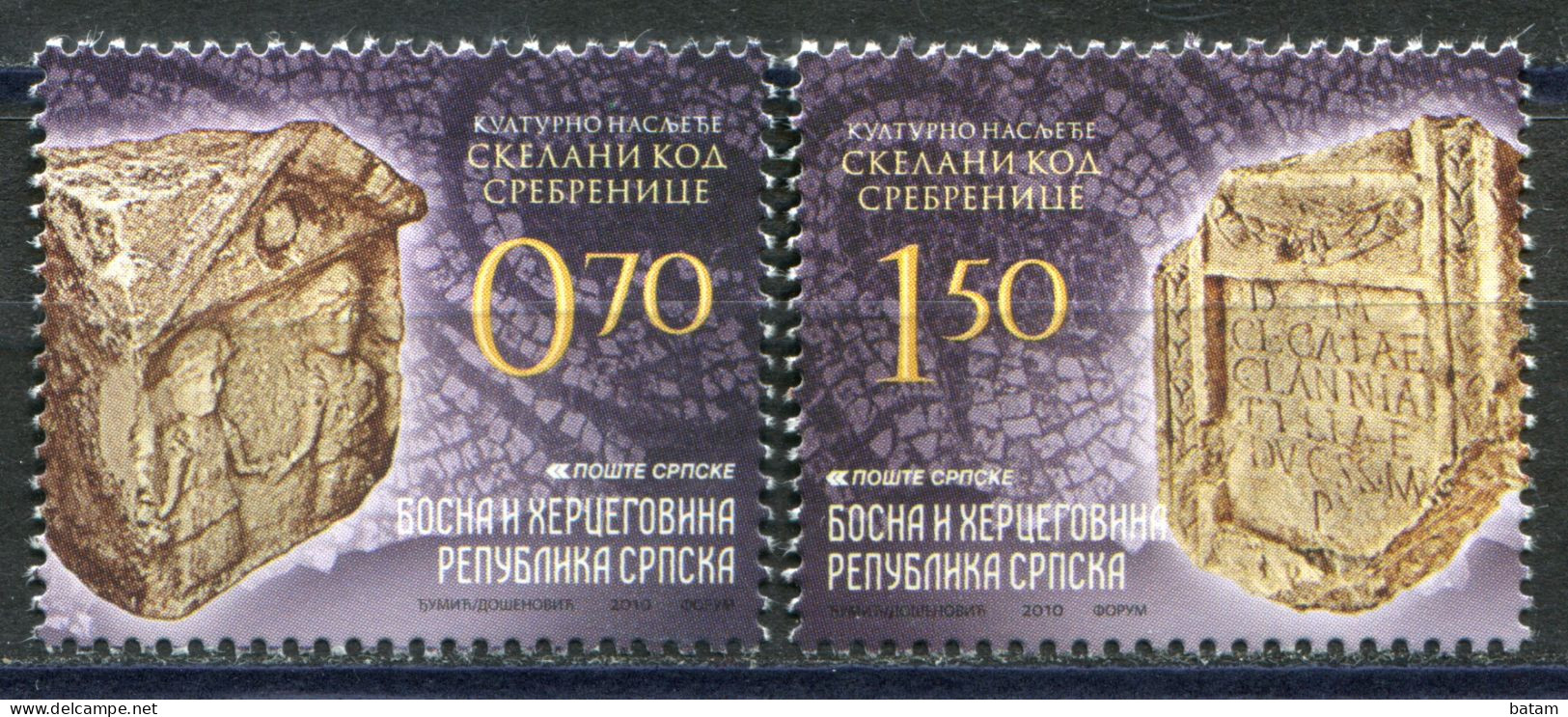 BOSNIA SERBIA(114) - Cultural Inheritance - MNH(**) Set - 2010 - Bosnie-Herzegovine