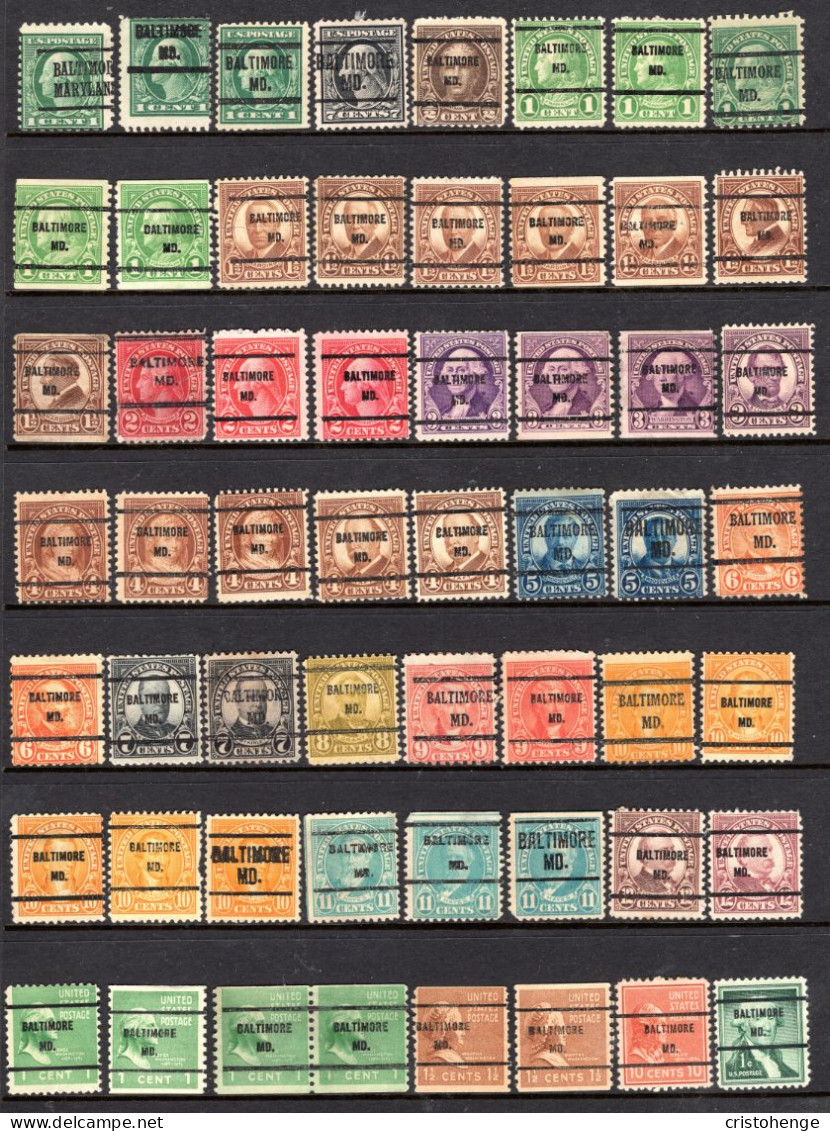 USA Precancel - Maryland - Small Collection - Préoblitérés