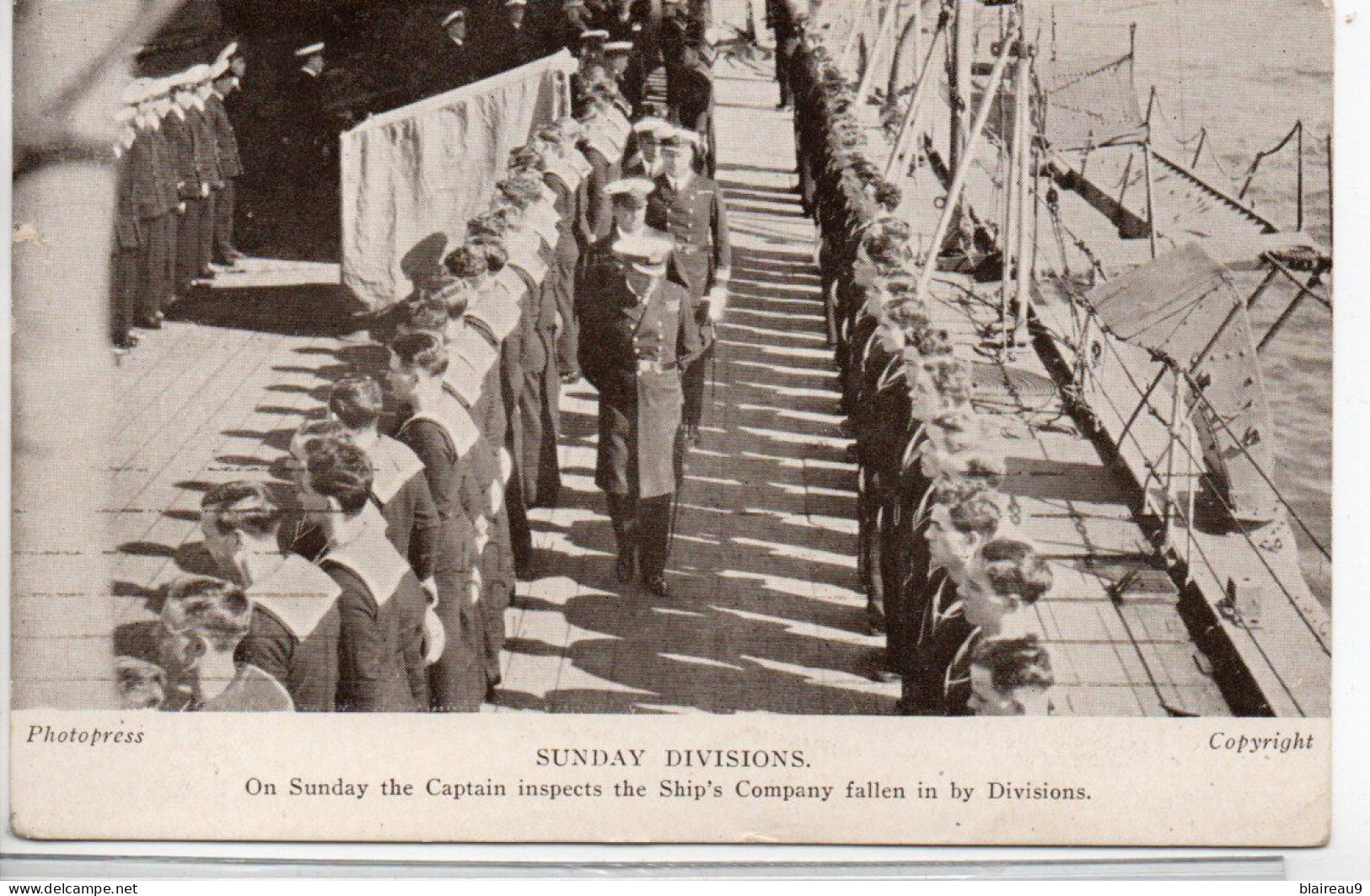 Sunday Divisions The Captain Inspecte The Ship S Company - Other & Unclassified