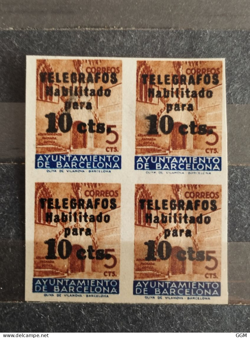 España. 1936. Barcelona. Telégrafos. Edifil 9. Sin Dentar - Barcelona