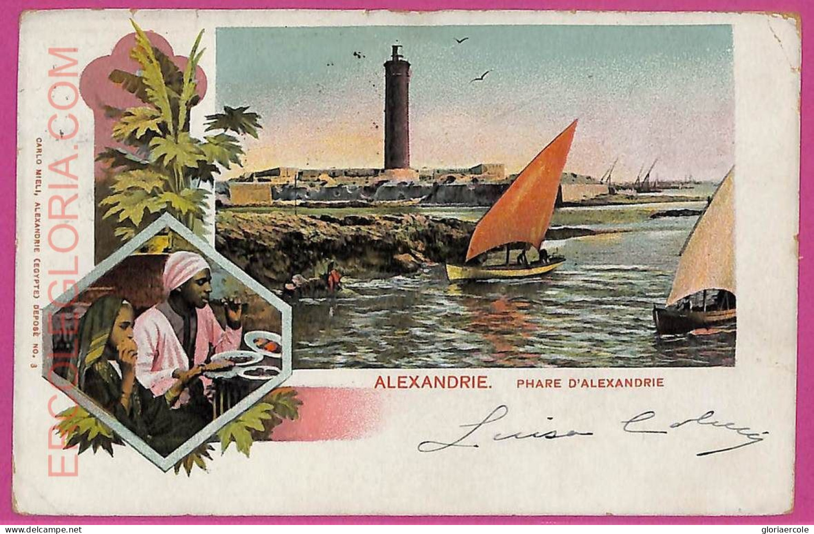 Ag2895 - EGYPT - VINTAGE POSTCARD - Alexandrie - 1902 - Alexandrië